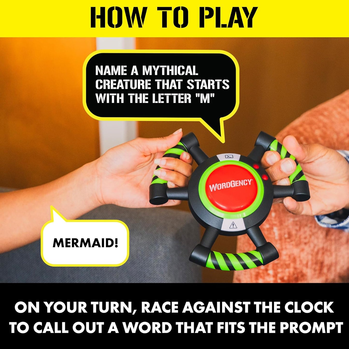 Educational Insights Wordgency™ - Fast Word Callout Game for 1-4 Players, Strategic Vocabulary Board Game, Gift for Ages 7+