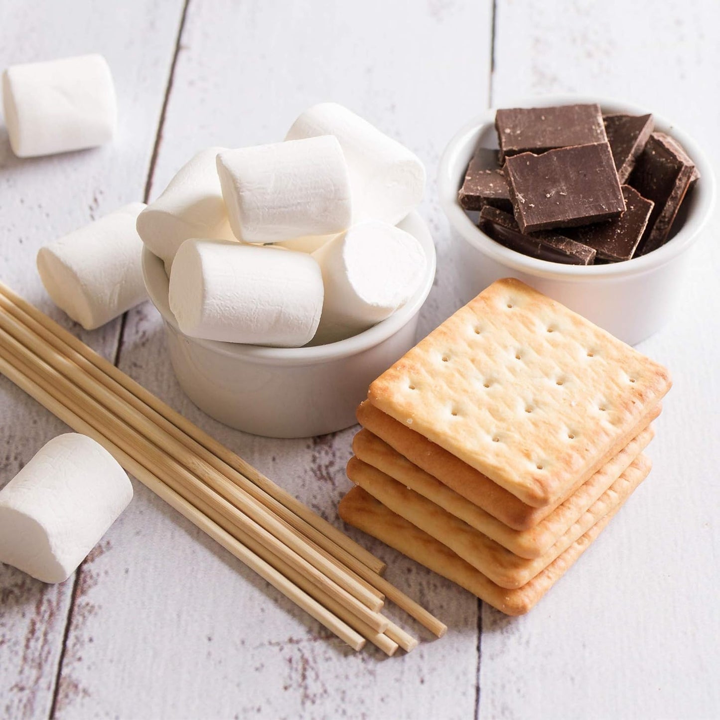 Zulay Kitchen Authentic Bamboo Marshmallow Smores Sticks - 40 Extra Long 30" Roasting Skewers - 5mm Heavy-Duty Bamboo - Ideal for Grilling & Camping