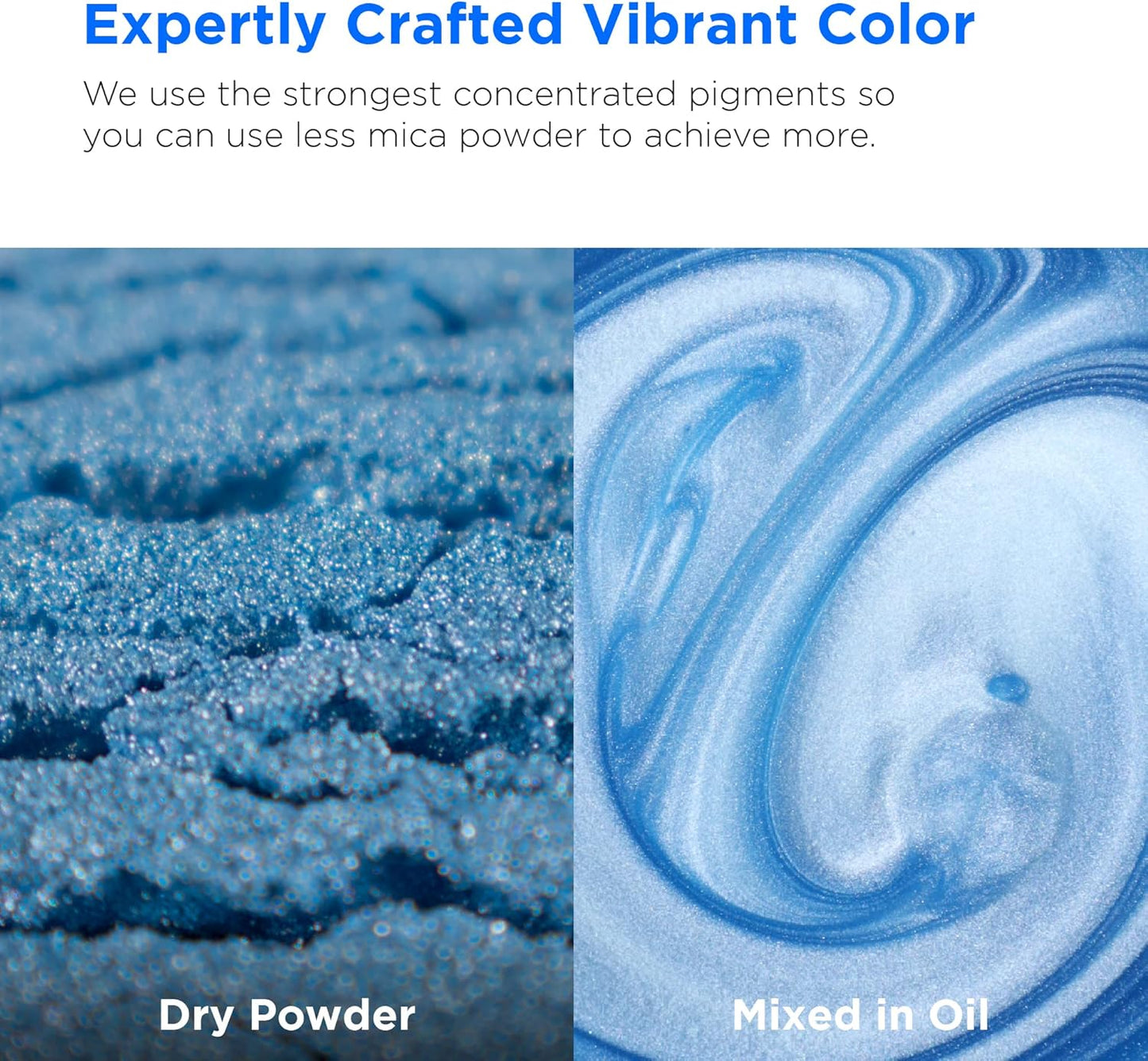 Rolio Premium Mica Powder - Blue Dragonfly (50G / 1.76oz) - 1 Jar of Blue Pigment Powder for Epoxy Resin, Dye, Soap Making, Nail Polish, Paint, Candle Making, Bath Bombs, Slime