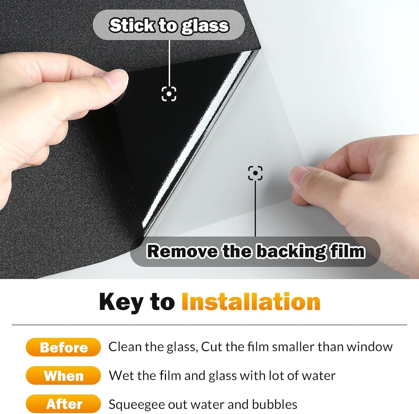 rabbitgoo Blackout Window Film, Sun Heat Blocking Privacy Cover for Glass, Removable Opaque Room Darkening Dark Black Out Window Covers Tint Shades for Home Day Sleep Light Blocker 29.5 x 157 Inches