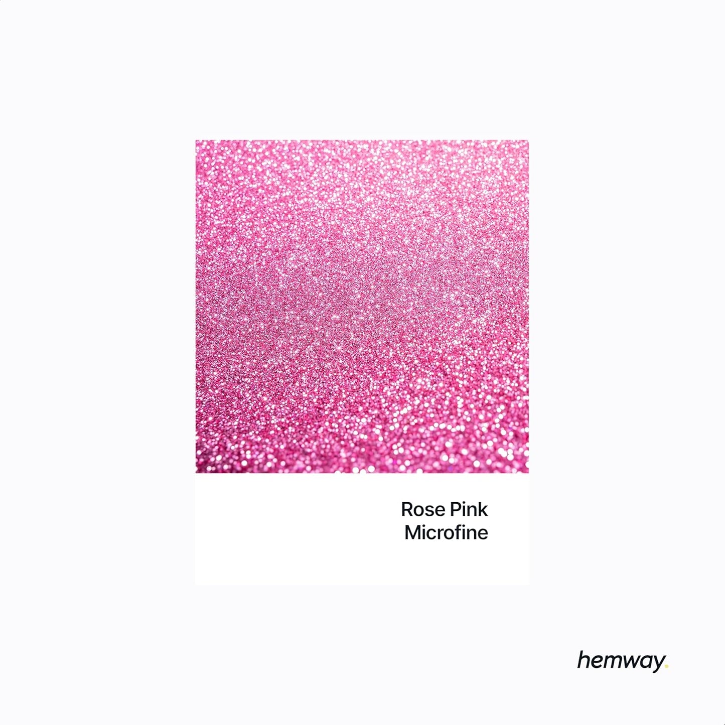 Hemway Polyurethane & Epoxy Resin Glitter 100g / 3.5oz Metallic Crystal Flake Additive for Flooring Jewelry Tumblers Glass Pigment - Microfine (1/256" 0.004" 0.1mm) - Rose Pink