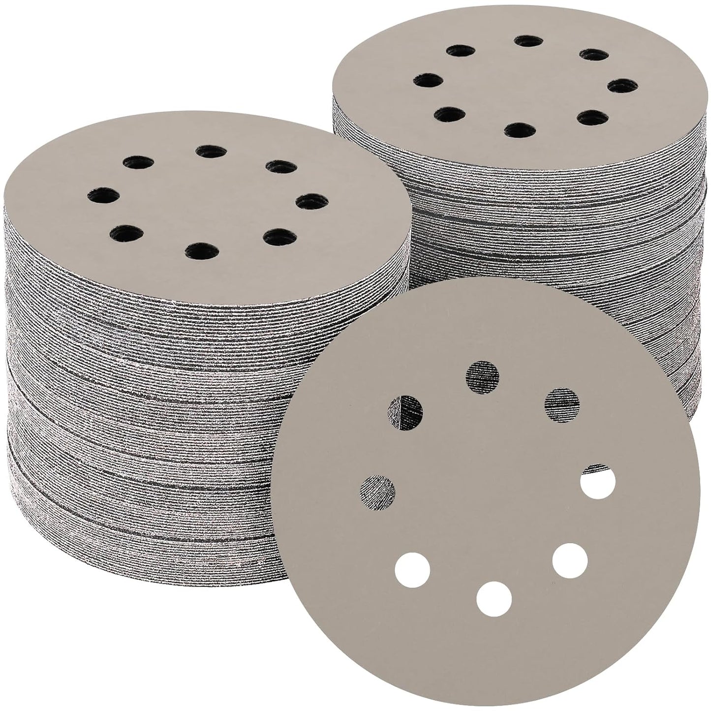 50PCS 5 inch Silicon Carbide Sanding Discs 8000 Grit, Wet Dry Orbital 5 Sander Hook and Loop Sandpaper Disc Ultra Fine Grit, Best for Metal,Automotive Precision Polishing