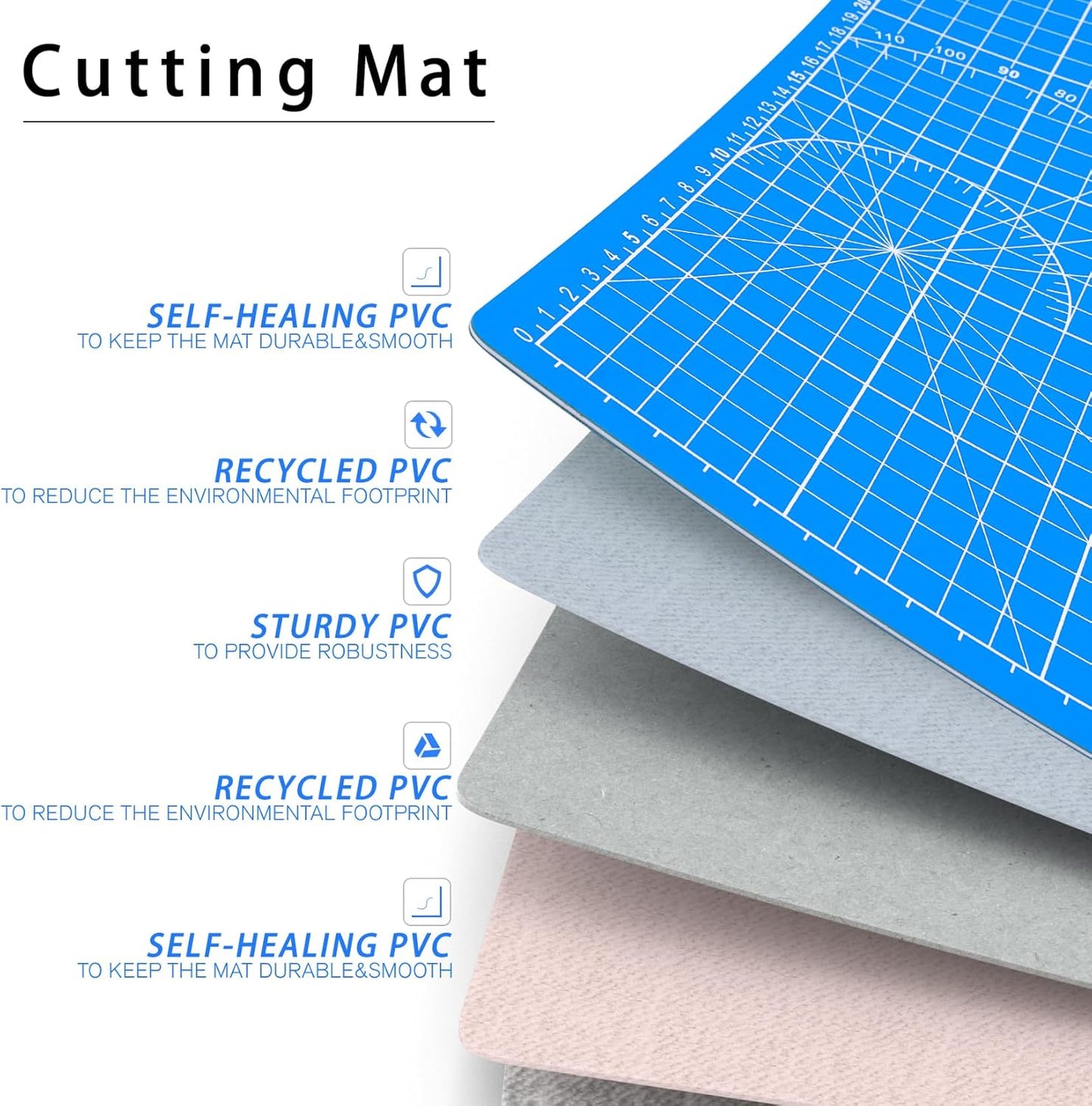DIYSELF Cutting Mat 9x12in, Self Healing Mat for Crafts, Sewing & Quilting