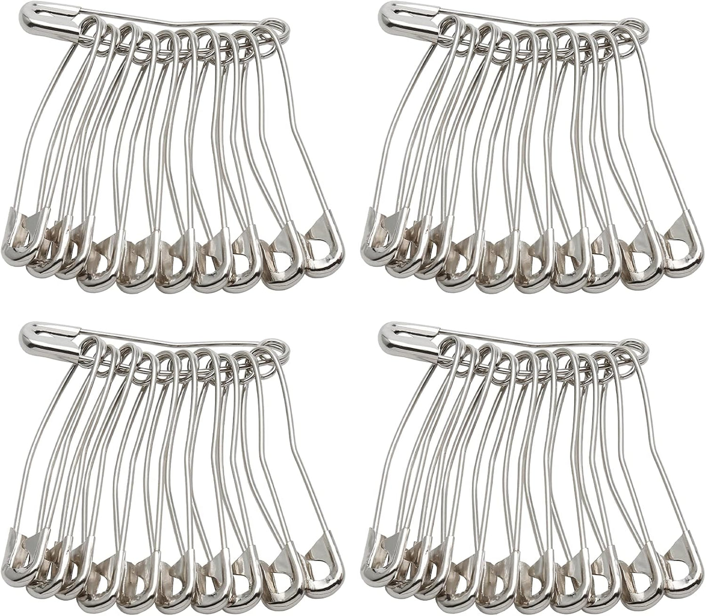 300Pcs Curved Safety Pins Size 1, 1-1/16 inch / 27mm Quilting Basting Pins, Bent Safety Pins for Quilting and Knitting (Sliver)