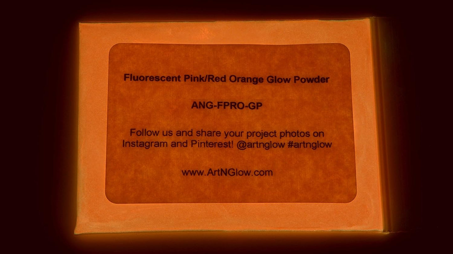Glow in The Dark Pigment Powder - Neutral and Fluorescent Color for Art Painting, Fine Art, Nail Art Paint, and DIY Crafts - Long Lasting 10+ Color Options - Fluorescent Pink - (1 Ounce/30 Grams)