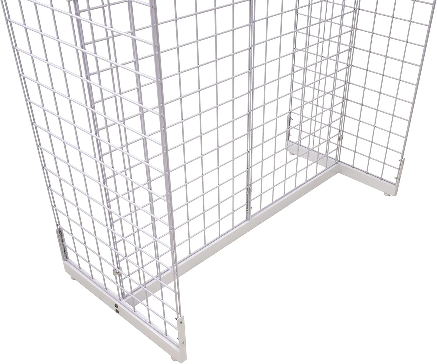 Gridwall Joining Clip Connectors for Grid Panels, Powder-Coated or Chrome Plated Steel (Quantity 20) (20, White)