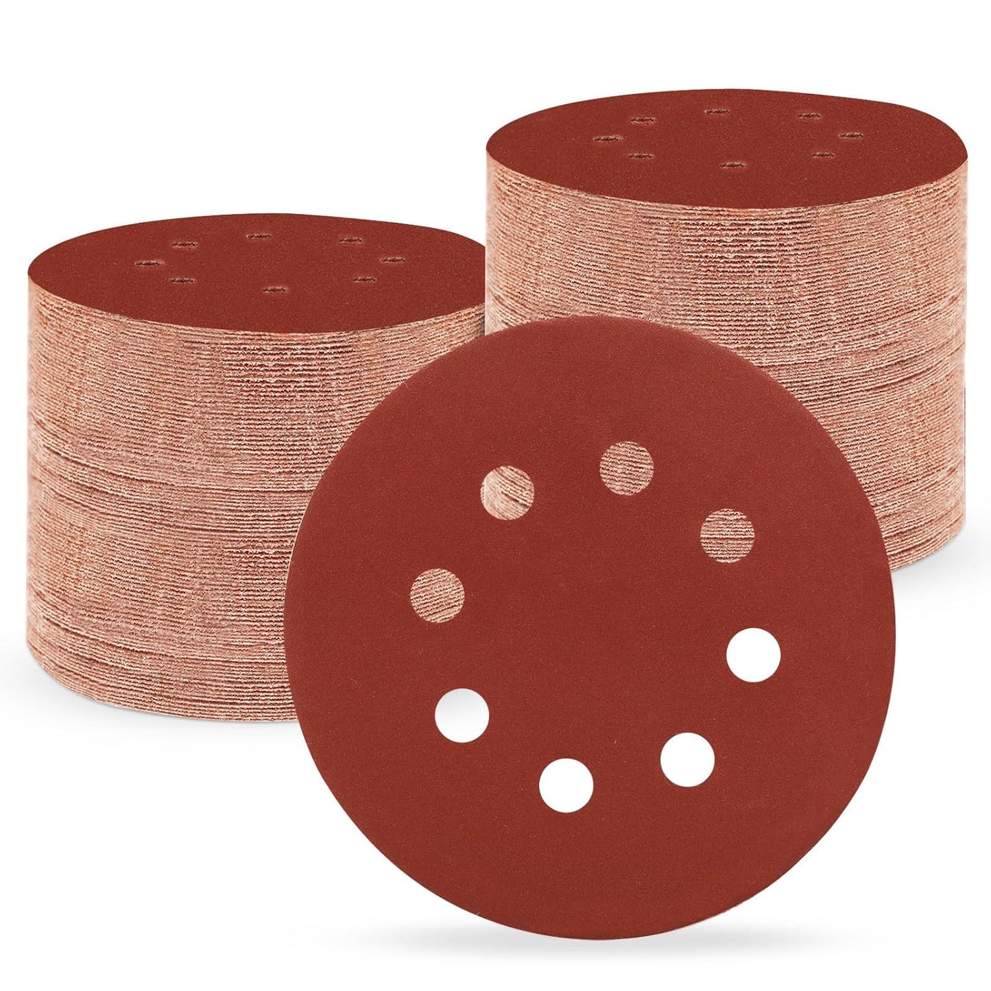 5 Inch 8 Hole Sanding Discs, 150 PCS 400 Grit Hook and Loop Sandpaper, Round Aluminum Oxide Sand Paper Discs for Random Orbital Sander