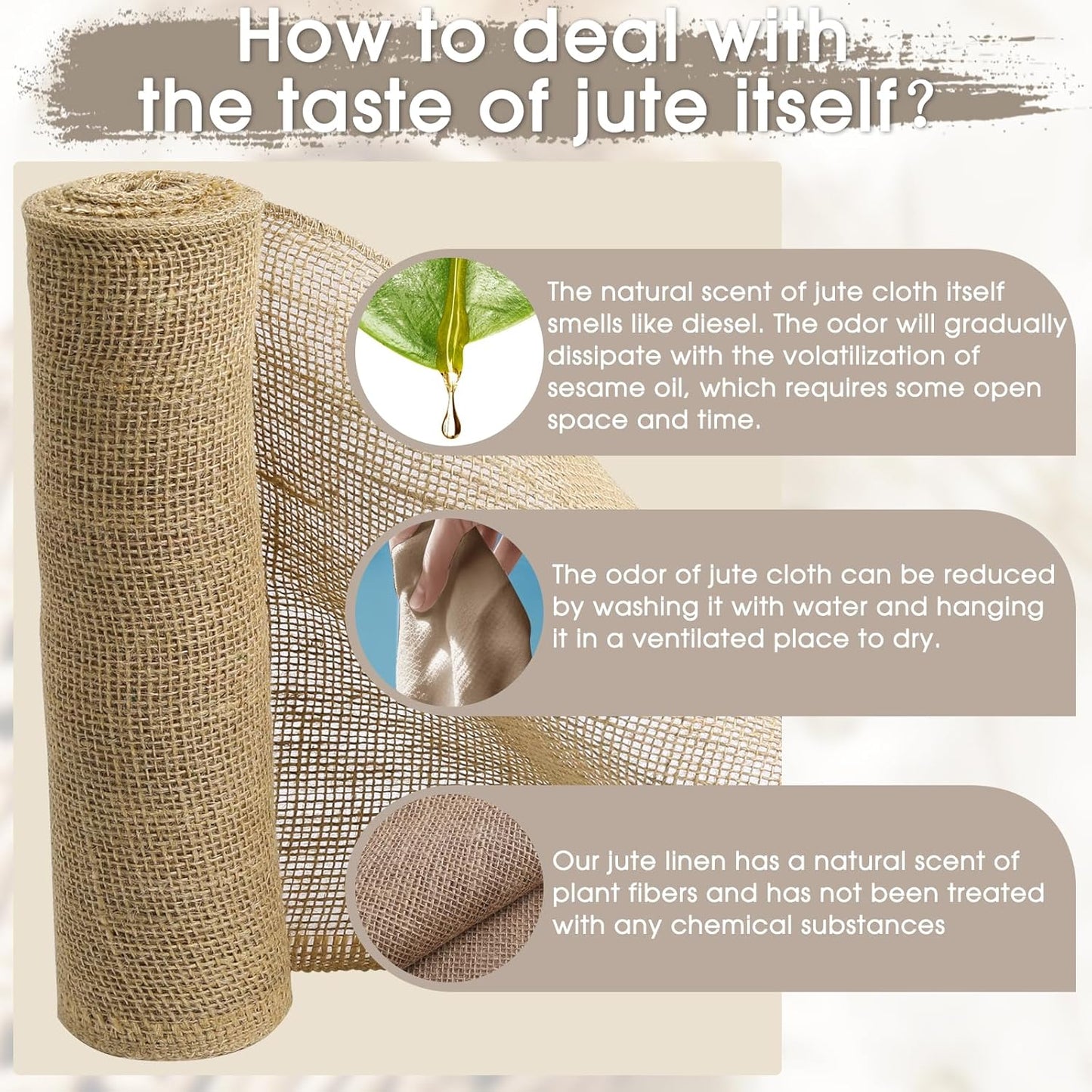 Burlap Fabric - Garden Burlap Fabric Roll Natural Jute Outdoor Fabric Burlap Weed Barrier Trees Trunk Wrap for Crafts Farmhouse Gardening Table Decor for Crafts (19.7" x 30 Feet)