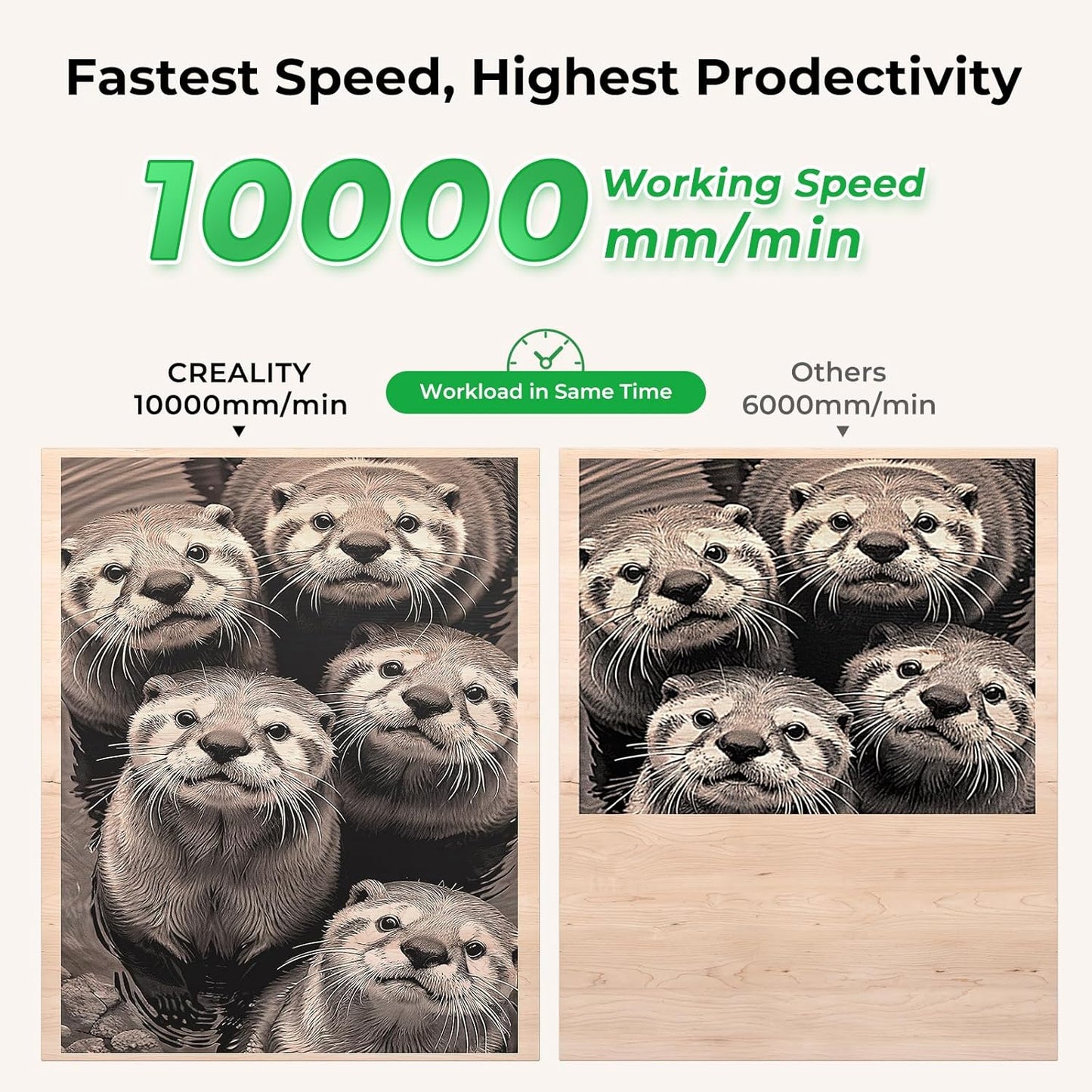Creality Falcon 5W Laser Engraver Machine, 72w High Precision 0.06mm Laser Cutter and Engraving Machine for Wood Leather Acrylic Glass, 10000mm/min, Offline Usage, Working Area 400 * 415mm