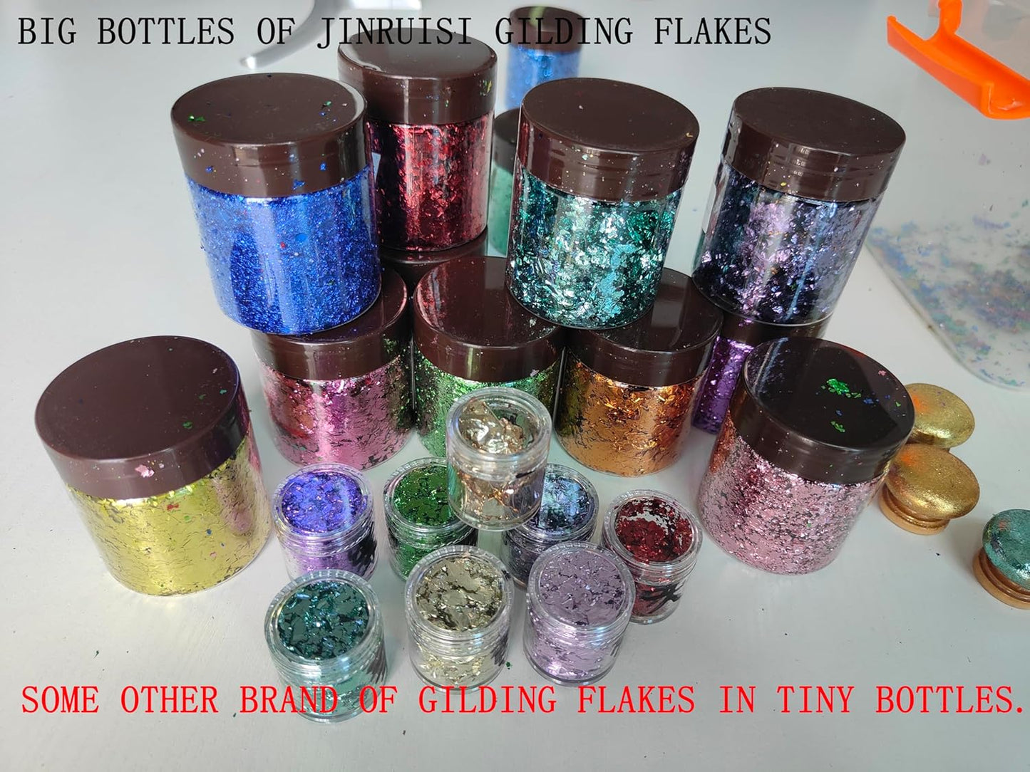 Gilding Flakes,Gold Foil Flakes for Resin,Blue Red Purple Pink Metallic Foil Flakes for Resin Jewelry Making,Nails,Painting Art,Crafts and Slime (Blue)