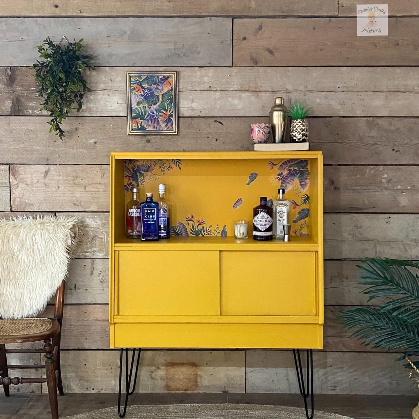 Dixie Belle Paint Company Chalk Finish Furniture Paint - Colonel Mustard (8oz) - Matte Retro Yellow Chic Chalk Mineral DIY Furniture Paint