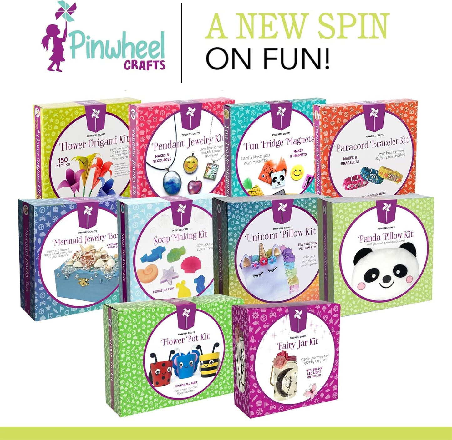 Pinwheel Crafts Origami Papers Kit - Multicolor Flower Origami Kit for Kids,Teens and Adults Ages 6 7 8 9 10 11 12+, Arts and Paper Crafts for Kids 150 Pcs - Fun Foldable Gift