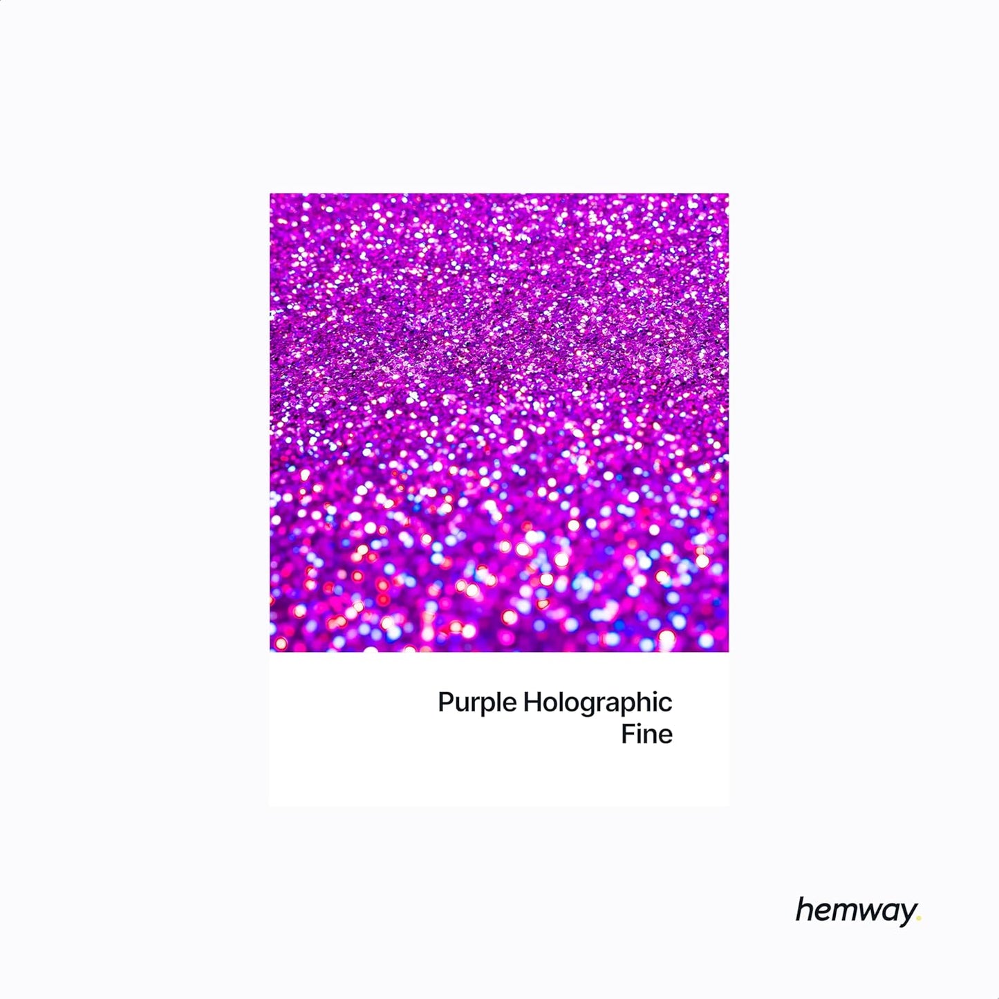 Hemway Polyurethane & Epoxy Resin Glitter 100g / 3.5oz Metallic Crystal Flake Additive for Flooring Jewelry Tumblers Glass Pigment - Fine (1/64" 0.015" 0.4mm) - Purple Holographic
