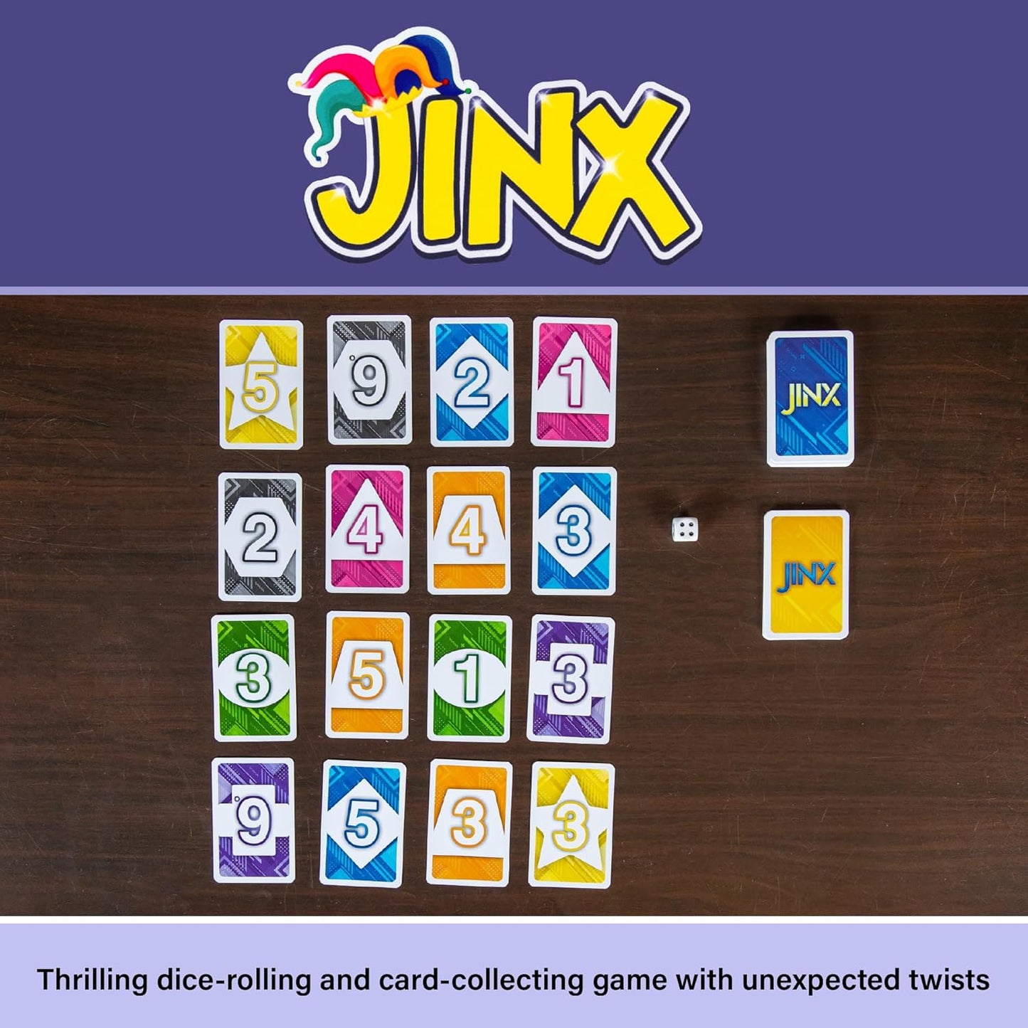 Jinx – Fast-Paced Dice and Card Collection Game for 2-4 Players – Roll, Collect & Score – Fun Family Game for Kids and Adults Ages 8+