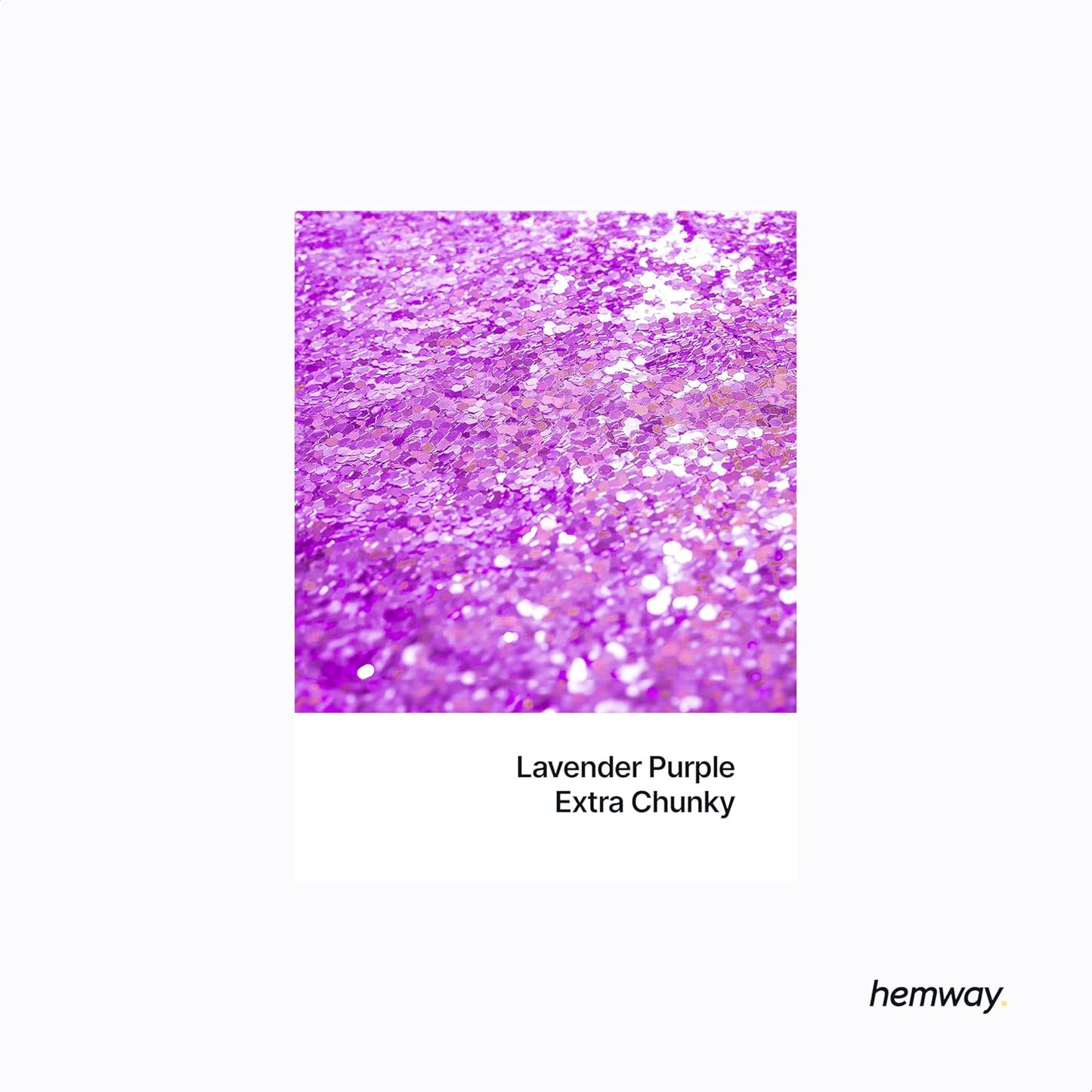 Hemway Polyurethane & Epoxy Resin Glitter 100g / 3.5oz Metallic Crystal Flake Additive for Flooring Jewelry Tumblers Glass Pigment - Extra Chunky (1/24" 0.040" 1mm) - Lavender Purple