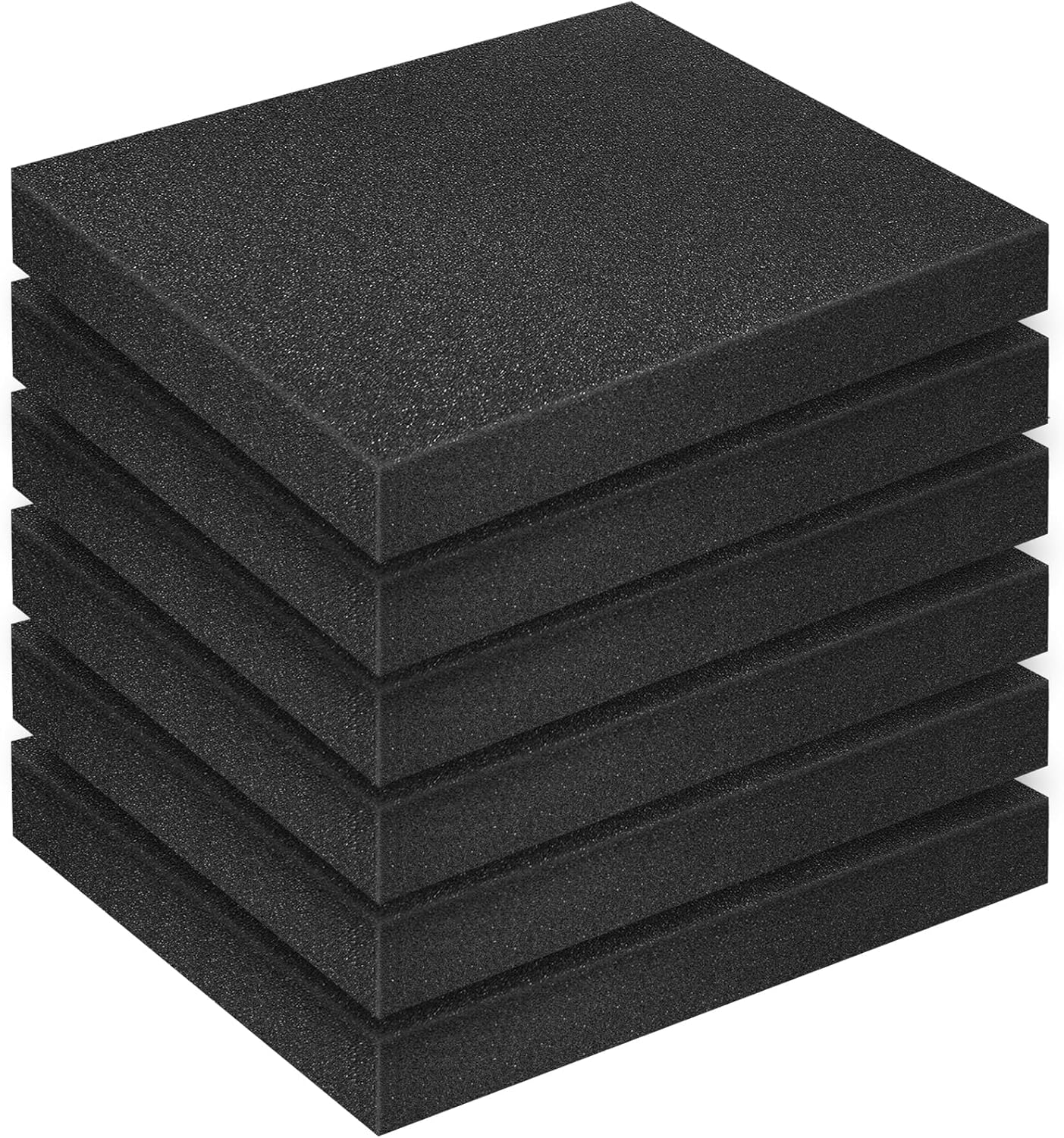 6 Pcs Polyurethane Foam Sheet, 16 x 12 x 2Inch Foam Inserts for Cases Cuttable Polyurethane Foam Pads Tool Box Foam for Cases Camera Toolbox Storage and Crafts
