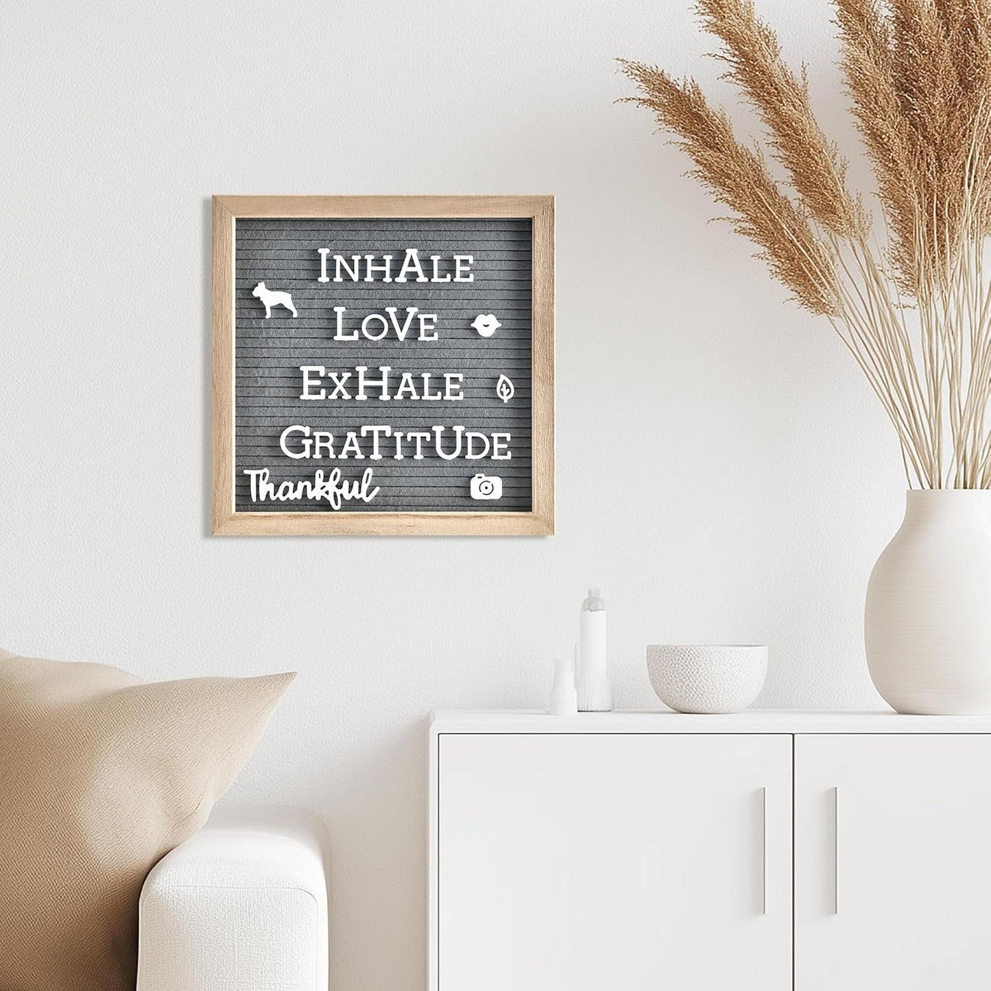 Pre-Cut Letters for Felt Letter Board, 736 Pieces Including Characters, Numbers, Symbols, Daily Words Cursive Letters with Sorting Tray for Changeable Plastic Message Boards (White)