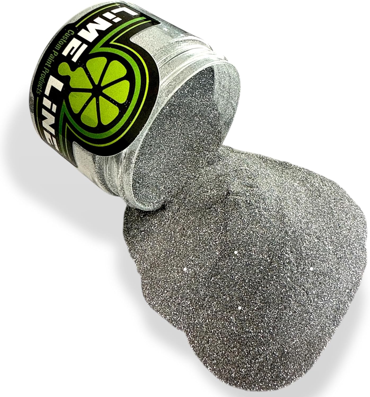 LiME LiNE Sprayable Metal Flake Paint Additive: Solvent Resistant Glitter for Automotive Custom Painting (Silver)