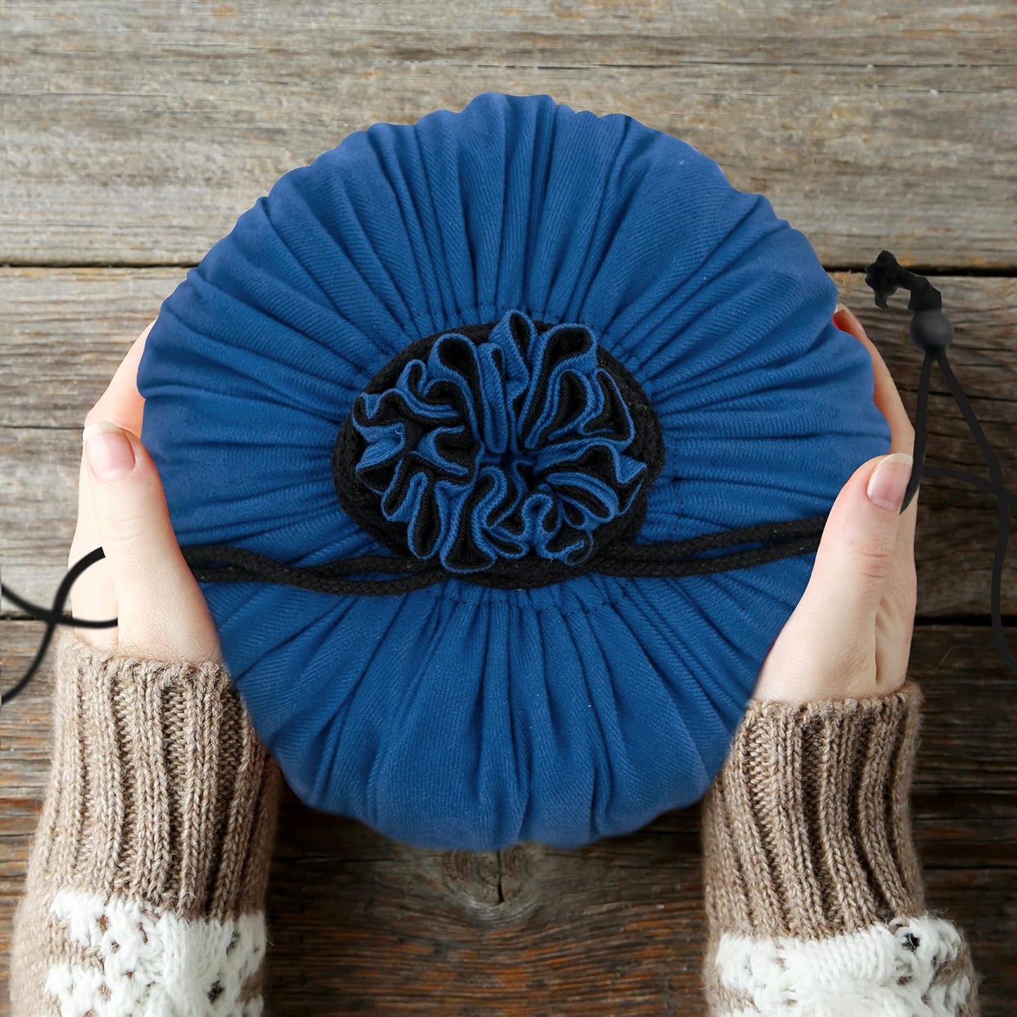 SIQUK Large Dice Bag with Pockets Big Capacity Dice Bag Drawstring Dice Pouch DND Dice Storage Bag for RPG MTG Table Games, Hold Over 300 Dice, Dark Blue