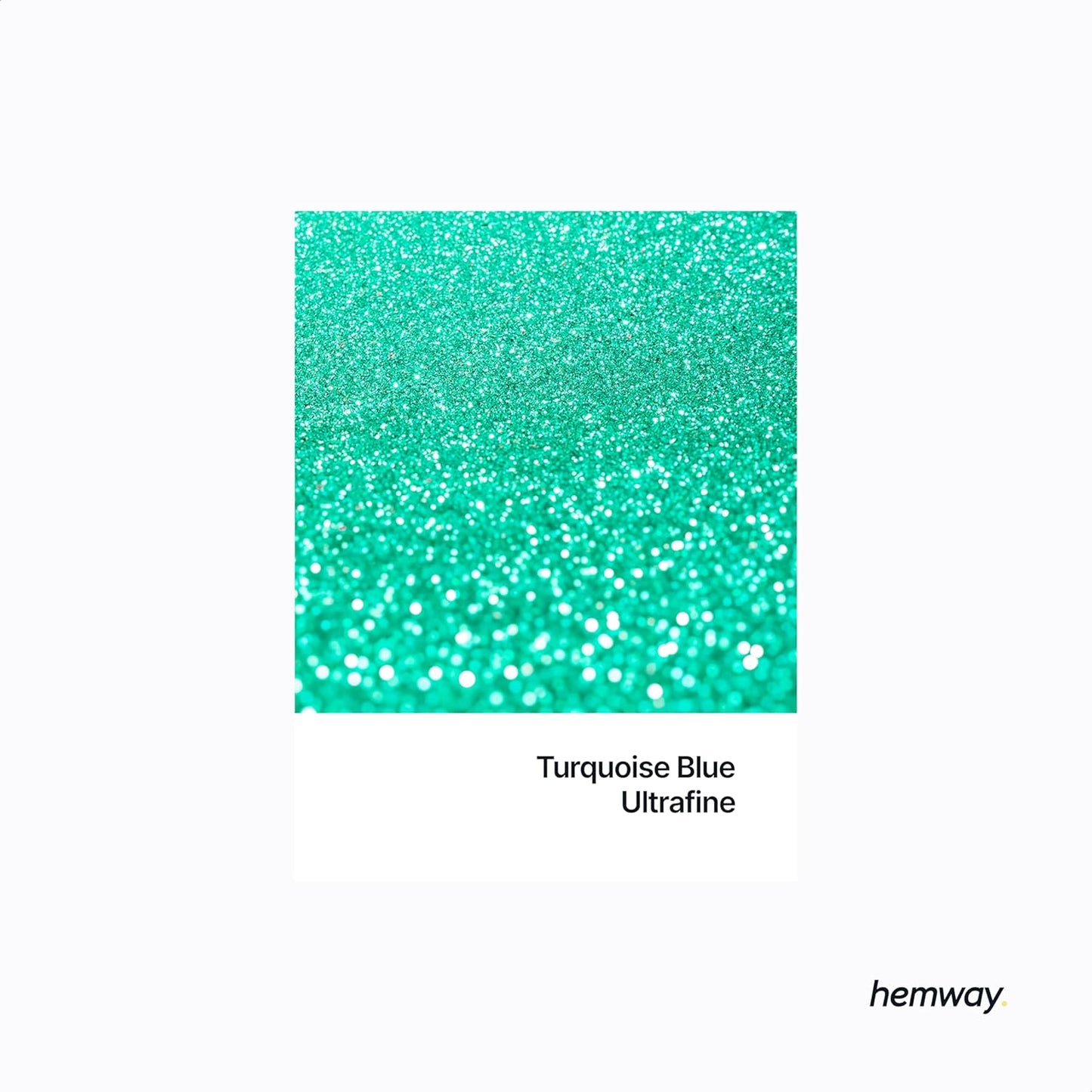 Hemway Polyurethane & Epoxy Resin Glitter for Arts, Crafts, Tumblers, Flooring, Woodwork, Decorating and Resin Projects 100g - Turquoise Blue