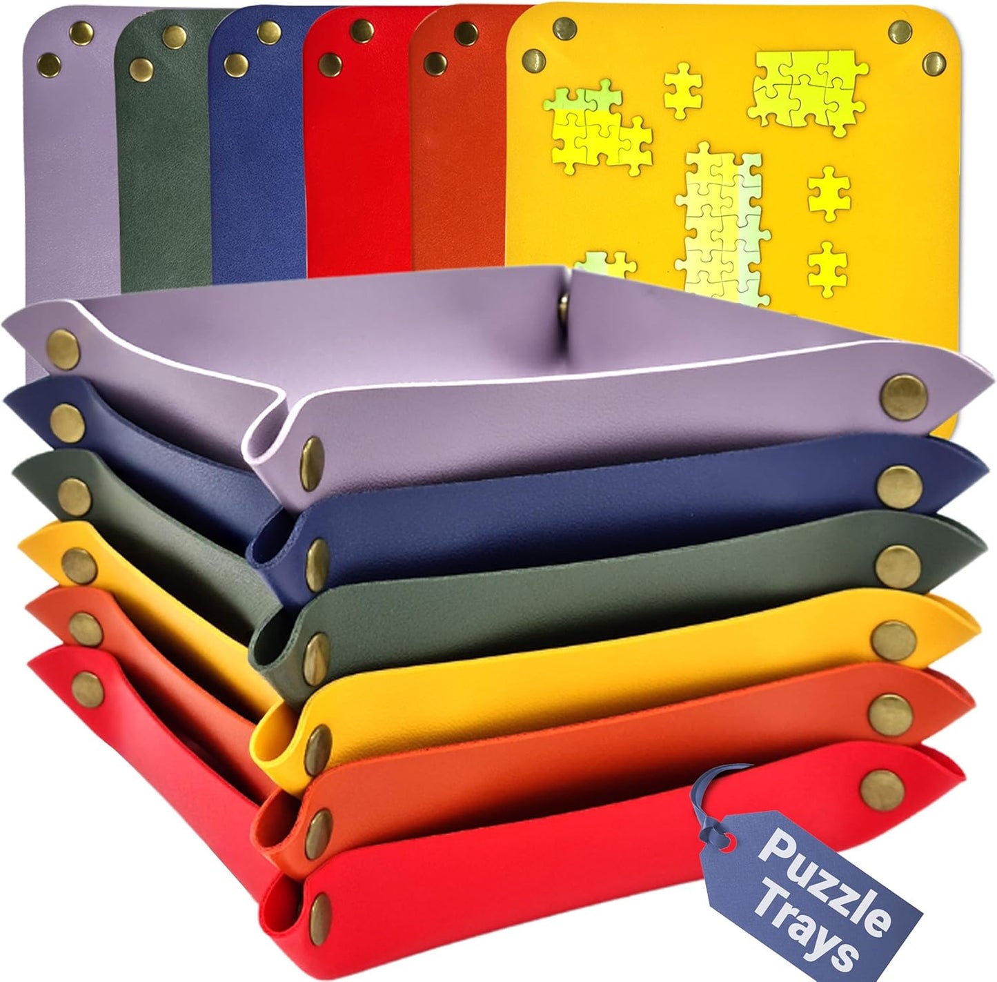 Puzzle Sorting Trays - 6X Puzzle Organizer for Sorting 1000 Pieces up to 4800 Pieces, Stackable Jigsaw Accessories for Adults