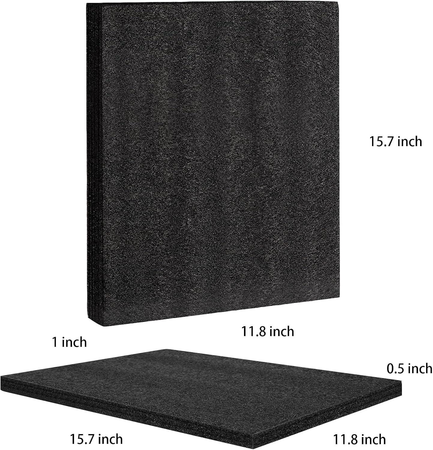 4 Pcs Black Polyurethene Foam Sheets,2 Sizes Cuttable Packing Foam Block Foam Padding for Packing and Crafts,Toolbox Storage(12 x 16 x 1 in,12 x 16 x 0.5 in)