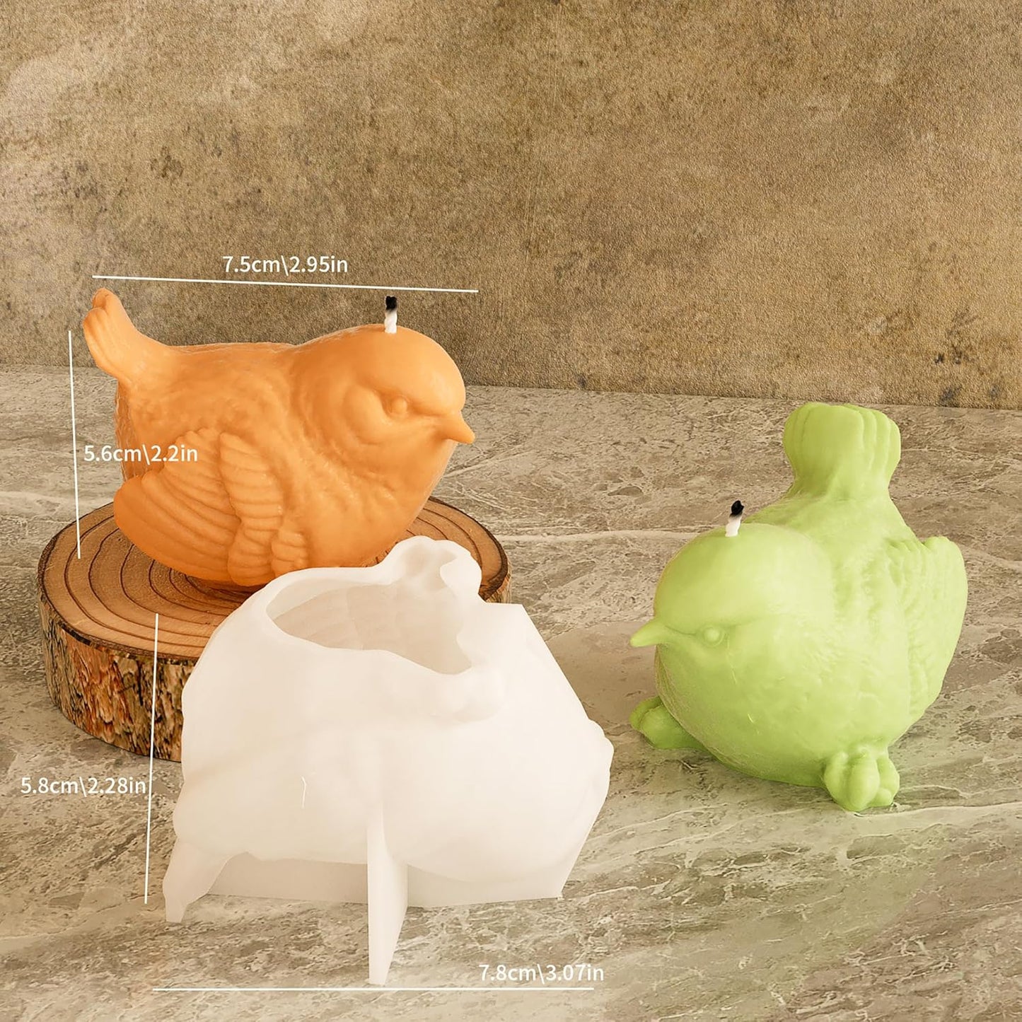 Animal & Bird Resin & Silicone Candle Mold Set - 3D Animal Mold for Home Decor & Candle Making