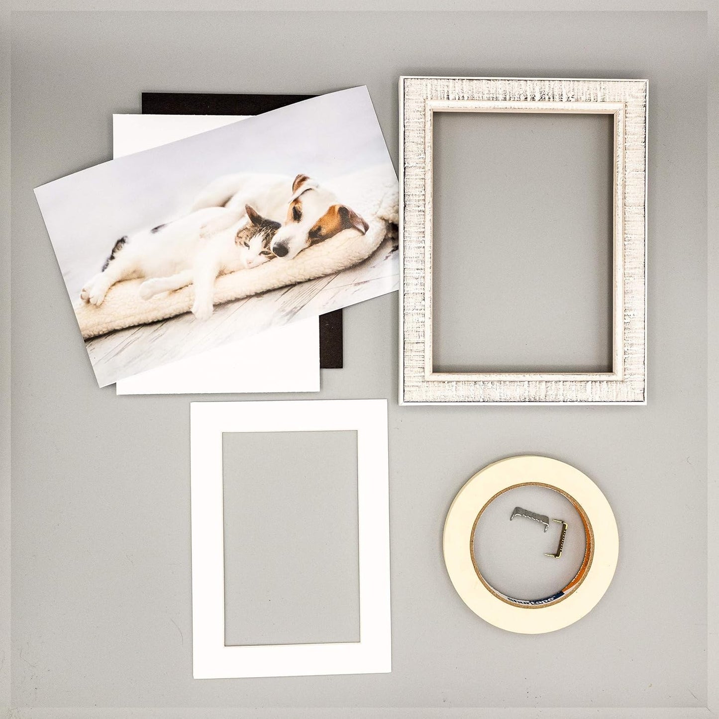 5x7 Mat for 8.5x11 Frame - Precut Mat Board Acid-Free Textured White 5x7 Photo Matte For a 8.5x11 Picture Frame, Premium Matboard for Family Photos, Show Kits, Art, Picture Framing, Pack of 10 Mats