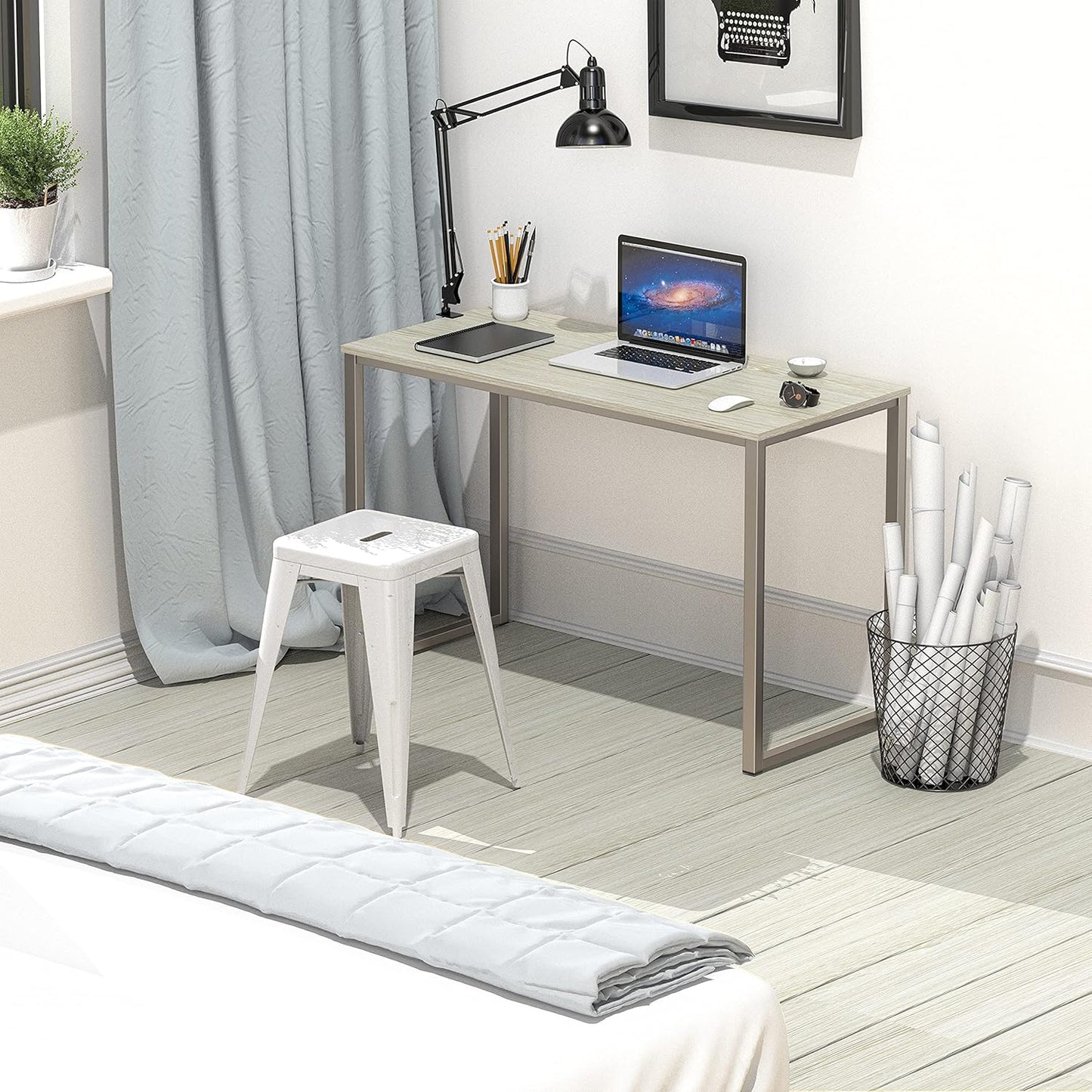 SHW Mission 32-Inch Home Office Computer Desk, Maple