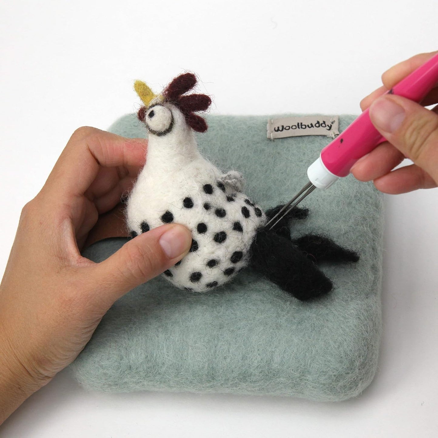Woolbuddy Needle Felting 100% Woolen Mat (Light green)