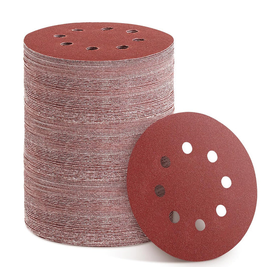 150pcs 150 Grit Sanding Discs, 5-Inch 8-Hole Sandpaper, for Woodworking or Automotive