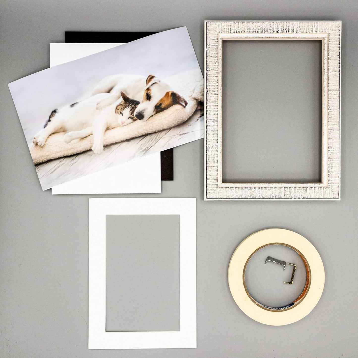 Pack of 25 Acid Free 8.5x11 Mats Bevel Cut for 7x9 Photos - Oyster Shell White Precut Matboards For Pictures, Photos, Framing - 4-ply Thickness
