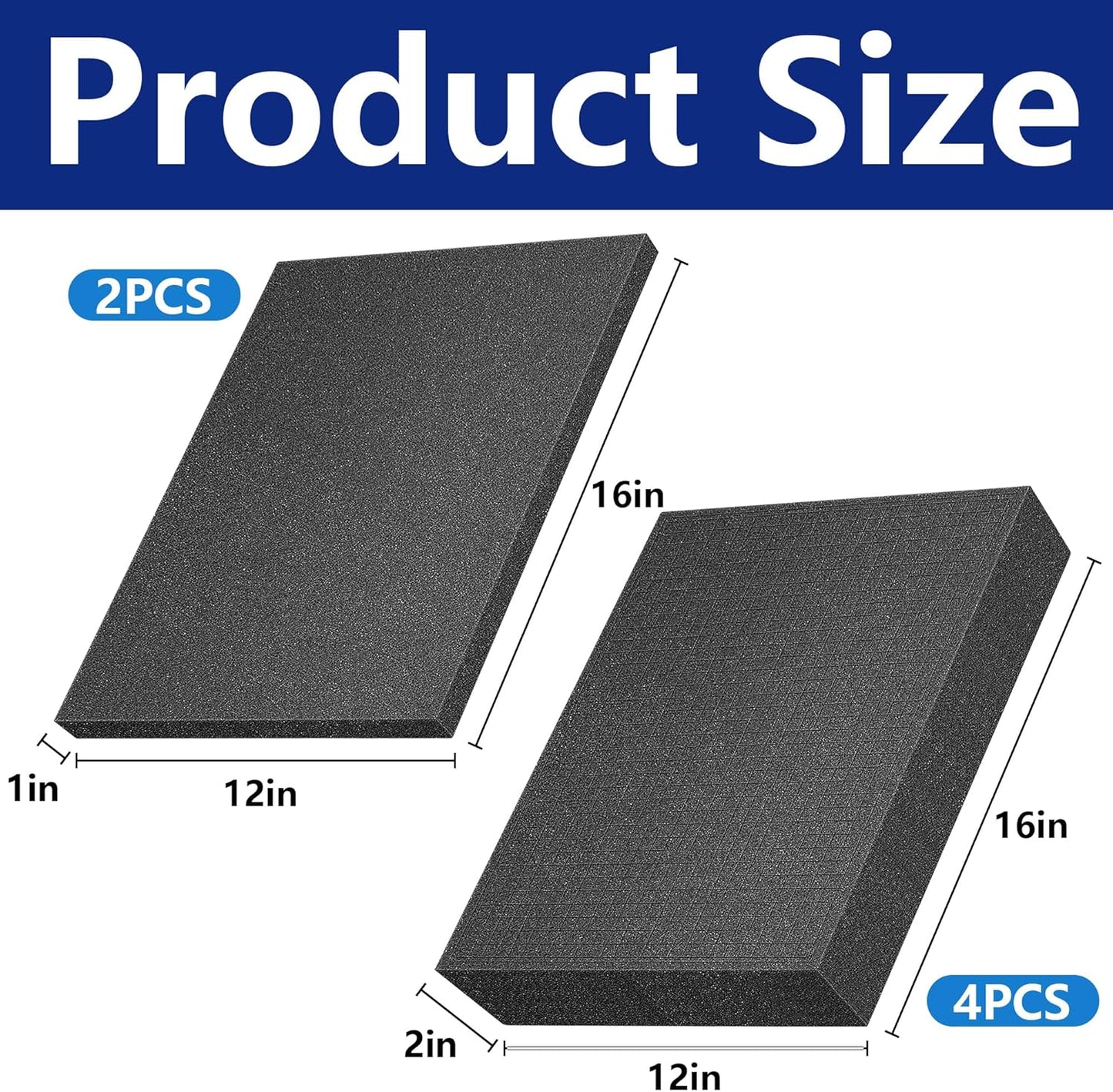 DECOHS 6 Pcs Pick Apart Foam Insert- 2 Sizes Pick and Pluck Foam- Pluck Pre Cube Sheet Foam with Bottom Use for Toolbox Game Box Cases Storage Drawer