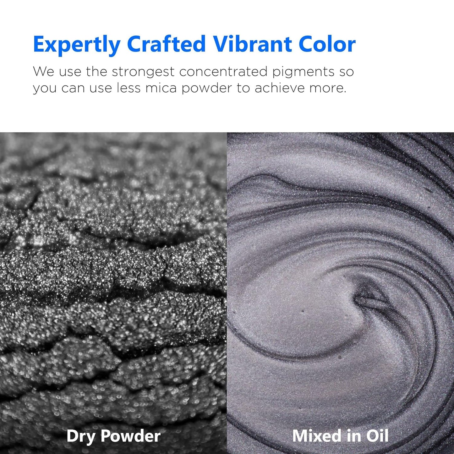 Rolio Premium Mica Powder - Twilight Silver (50G / 1.76oz) - 1 Jar of Silver Pigment Powder for Epoxy Resin, Dye, Soap Making, Nail Polish, Paint, Candle Making, Bath Bombs, Slime