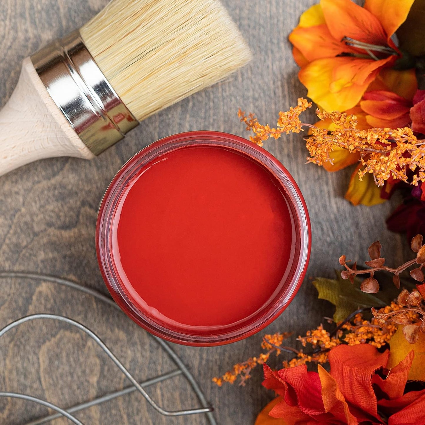 Dixie Belle Paint Company Chalk Finish Furniture Paint - Barn Red (1 Gallon - 128oz) - Matte Deep Red Chic Chalk Mineral DIY Furniture Paint