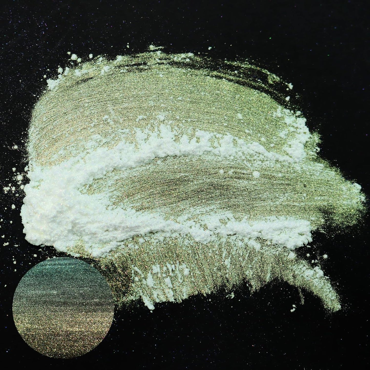 Matio Chameleon Mica Powder, 1.06oz/ 30g Silence Forest White Chrome Powder, Pearlescent Effect Color Shift Pigment for Resin Craft, Soap Candle Dye, Nail Art, Makeup, Bath Bomb,Paint,Slime Pigment