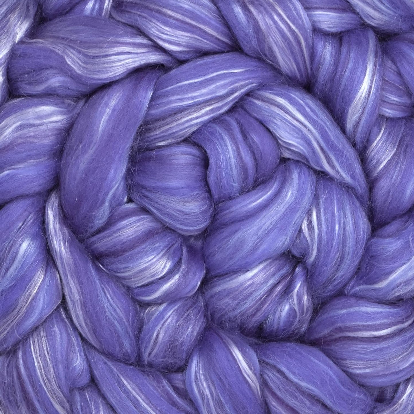 Merino Silk Luxe Tonal Designer Blend. Superfine Merino, Mulberry Silk, Tussah Silk. Top Roving for Spinning or Felting. Velvet Dream 1oz