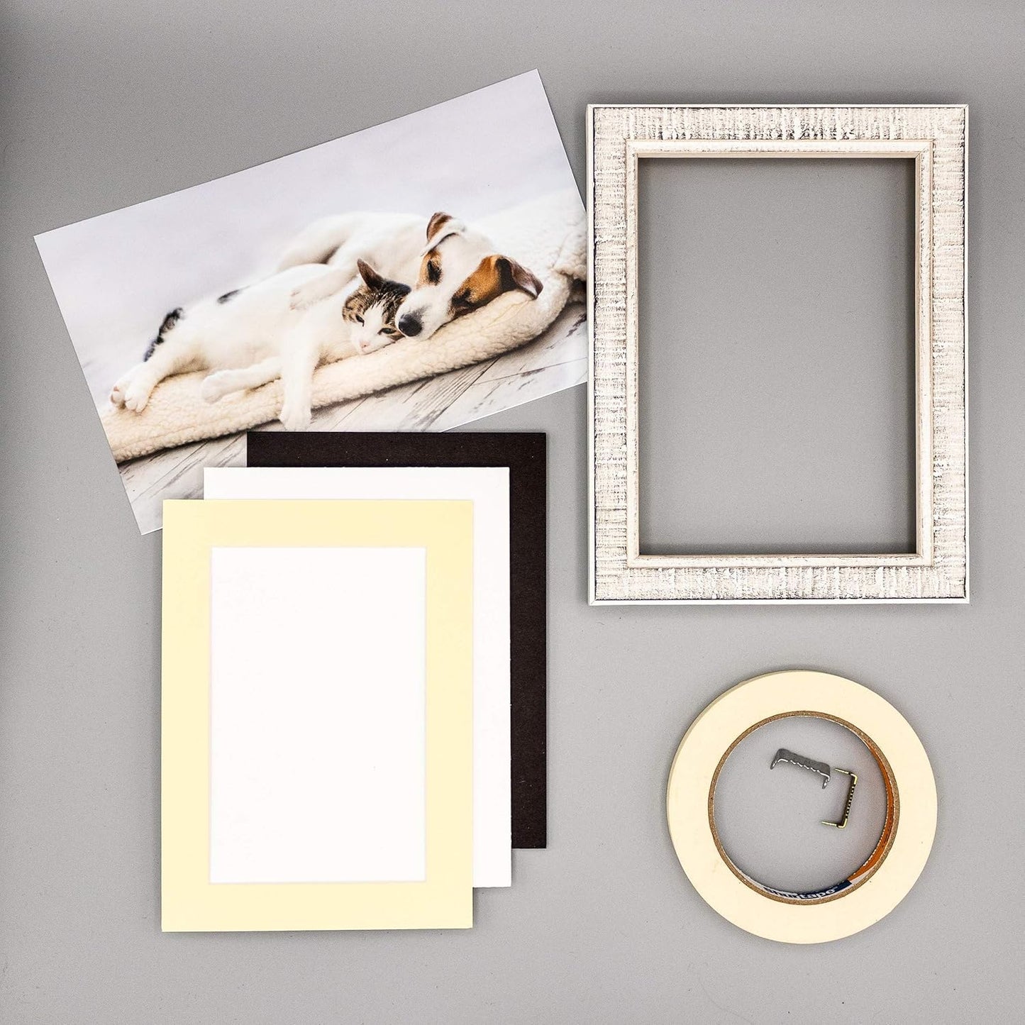 6x8 Mat for 8x10 Frame - Precut Mat Board Acid-Free Soft Yellow 6x8 Photo Matte Made to Fit a 8x10 Picture Frame, Premium Matboard for Family Photos, Show Kits, Art, Picture Framing, Pack of 1 Mat