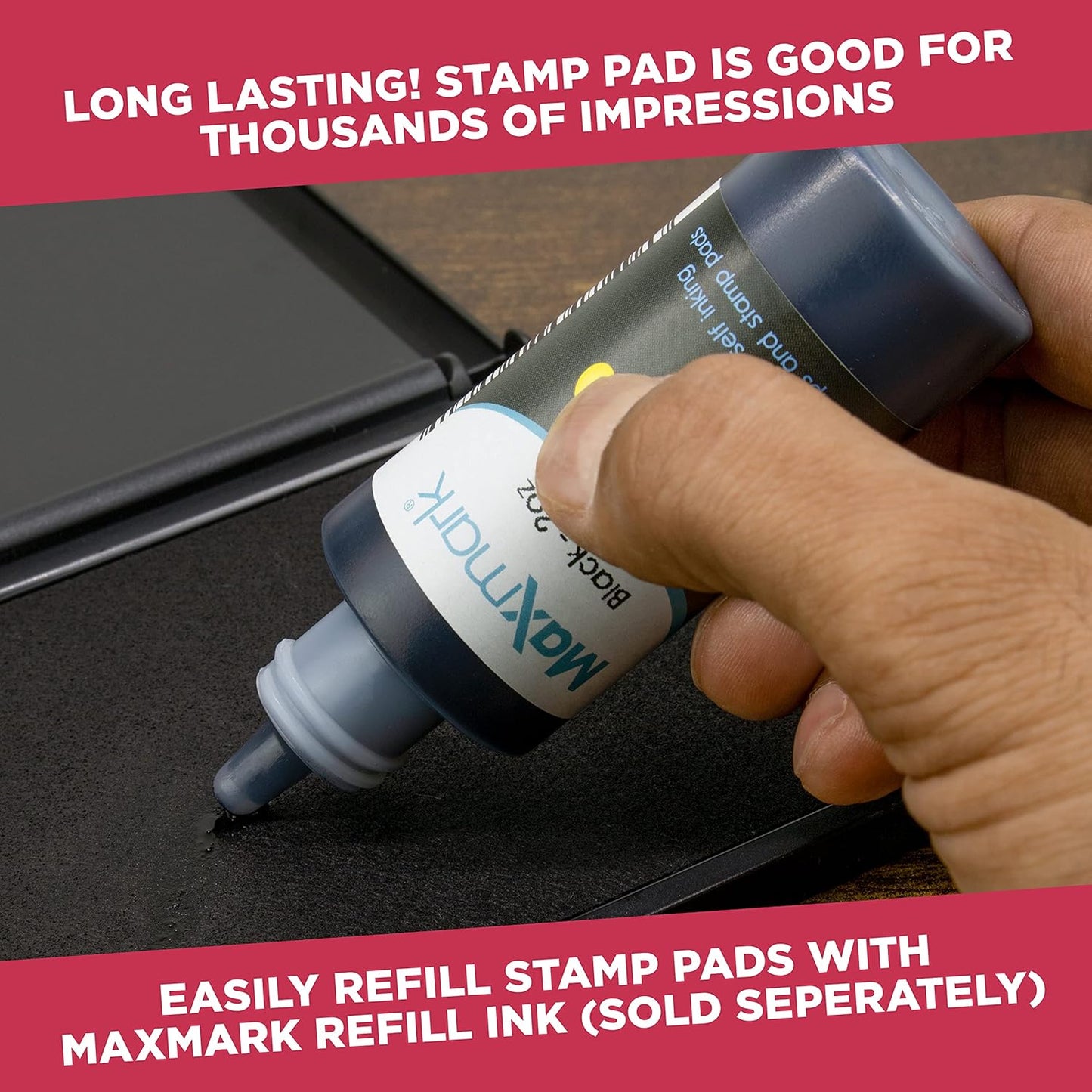 Large Premium Dry (No Ink) Stamp Pad - 5" by 7" - Quality Felt Pad