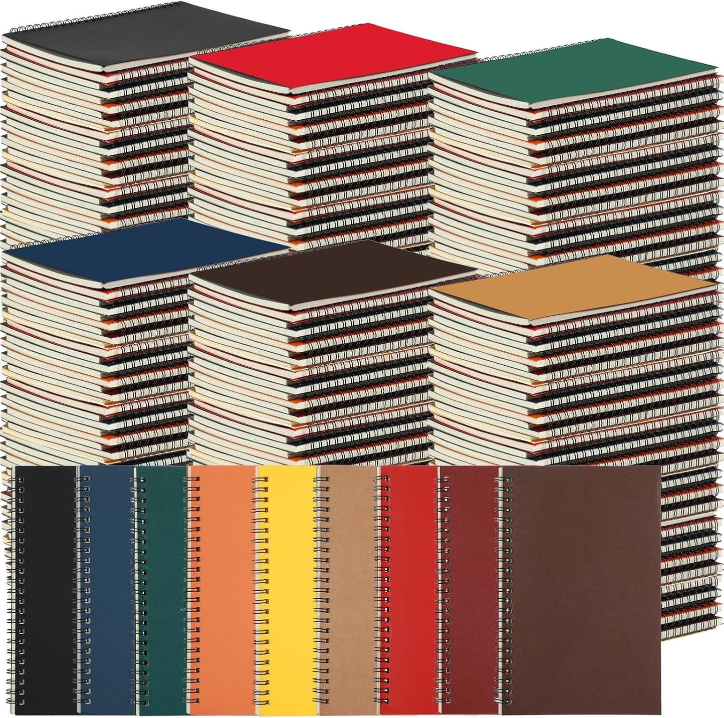 Yahenda Spiral Notebook Bulk A5 College Ruled Journals Notebooks Lined 8.3 x 5.5 Inch Note Books Composition Writing Thick Paper Notebook for Office Business School Gifts Supplies(Assorted Color, 54