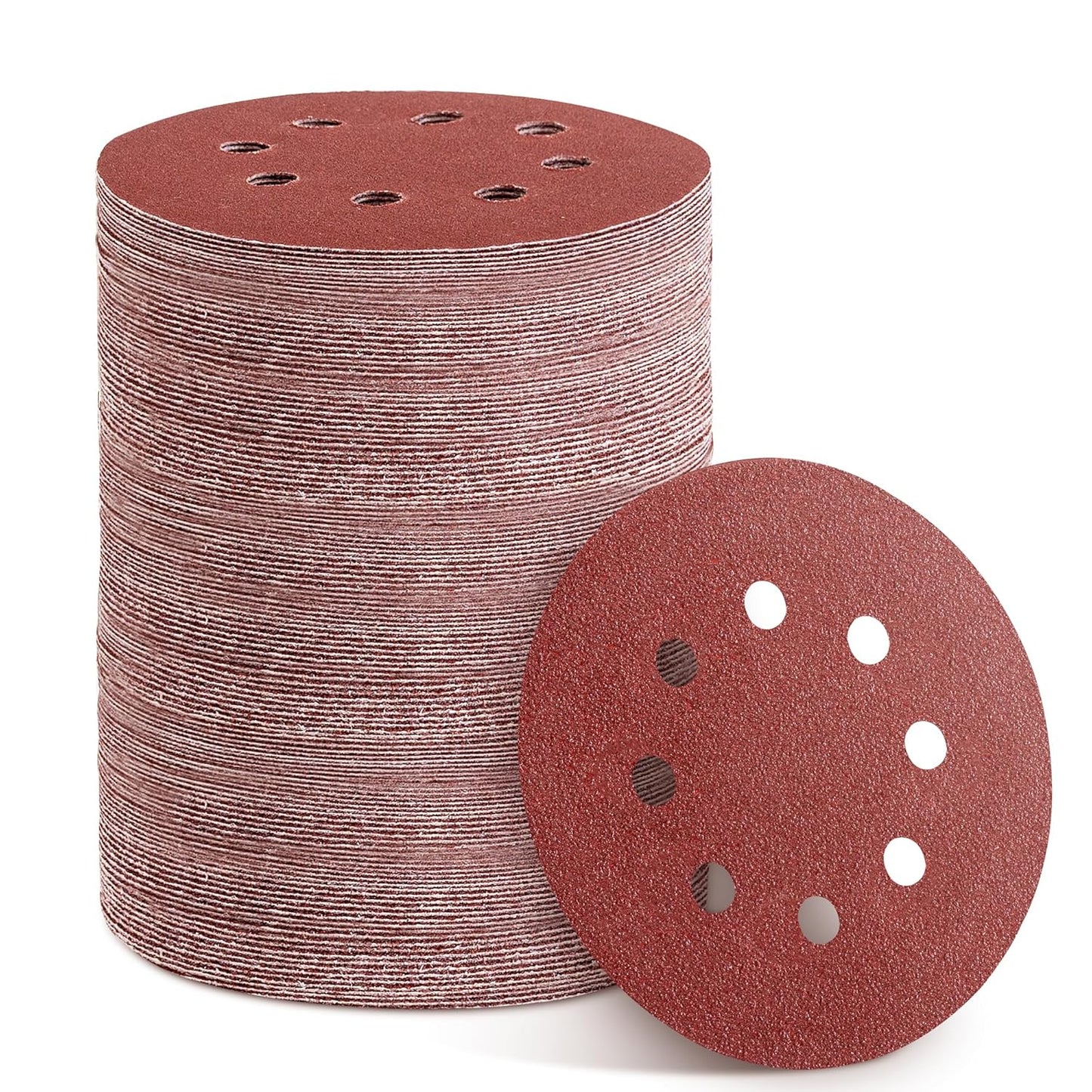 150pcs 40 Grit Sanding Discs, 5-Inch 8-Hole Sandpaper, for Woodworking or Automotive