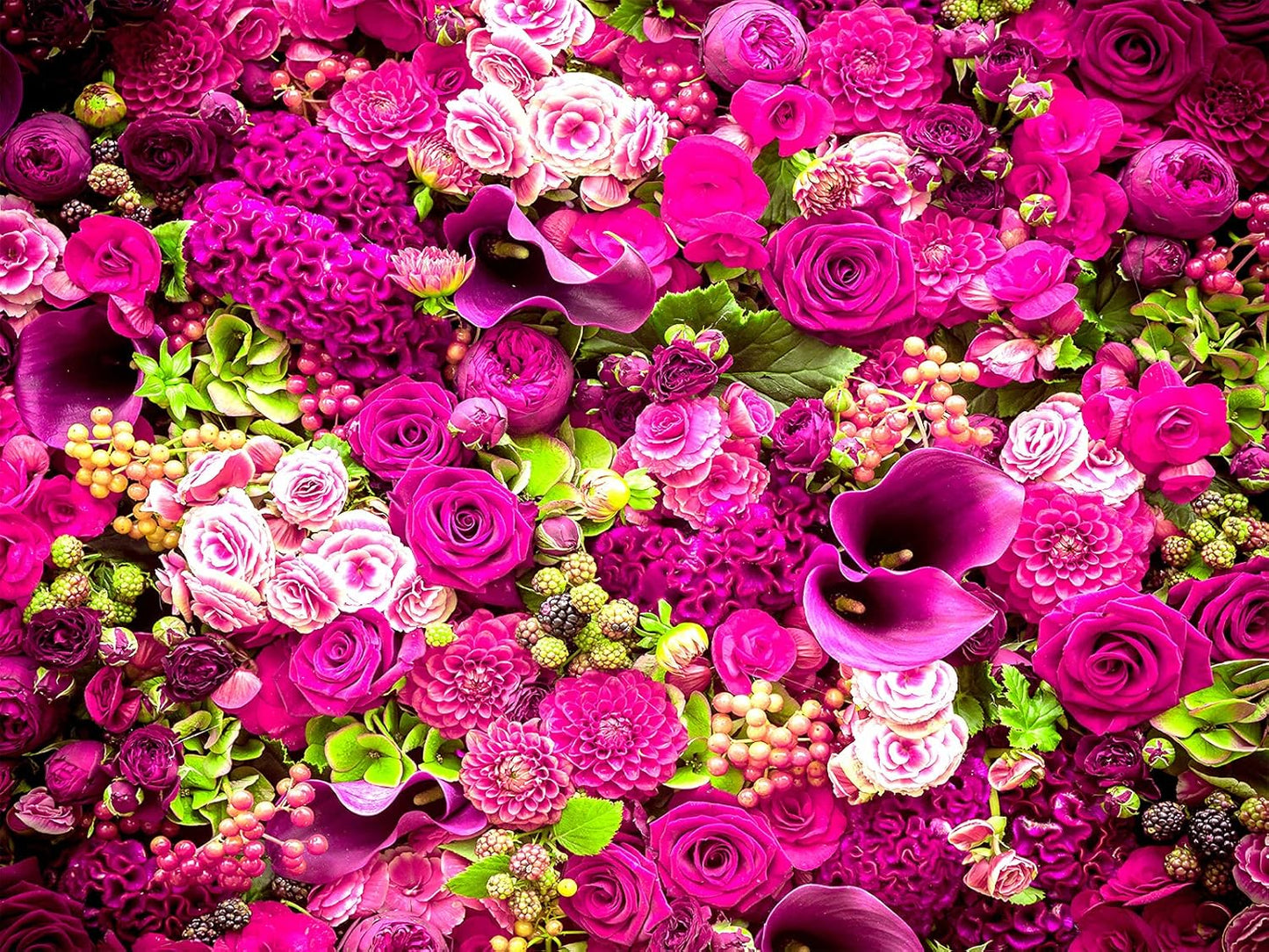 Rose Wall Mural Floral Photo Wallpaper Murals for Wall Decor for Living Room（Not Peel and Stick）