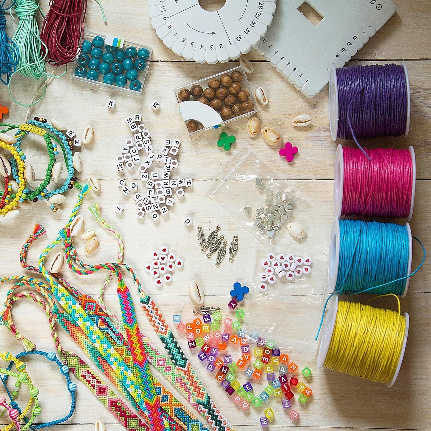 MECCANIXITY Waxed Cord 1mm Waxed Polyester Cord 175 Yard Wax String for Bracelet Making,Necklaces, Beading,Jewelry Making and DIY Crafts(Orange)