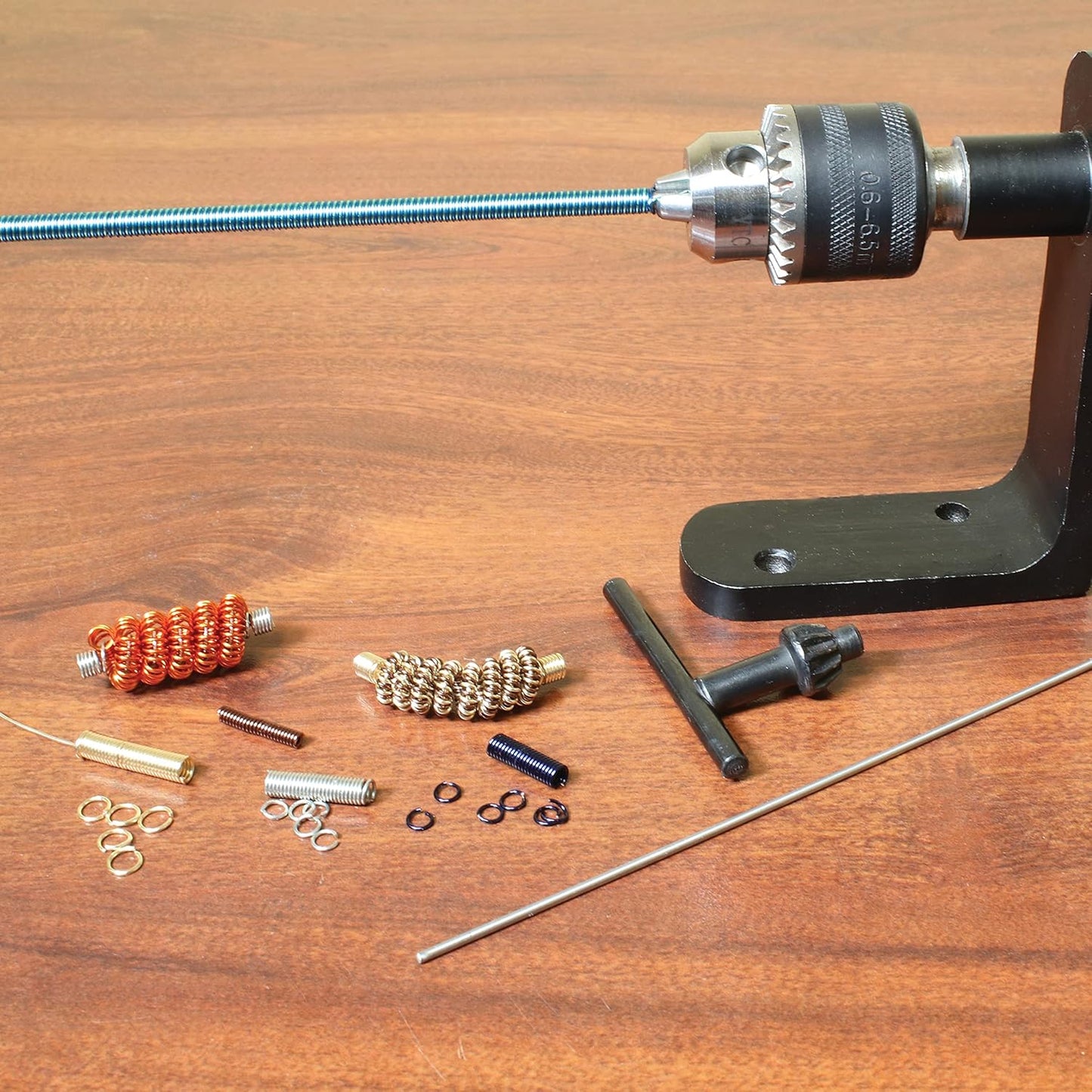 The Beadsmith EZ Coiler Pro – Wire Elements – Includes Mountable Base, 2 Mandrels, Chuck Key, Instructions, and a Storage Case – Create Jump Rings, Coiled Beads, Beaded Coils, and Spirals