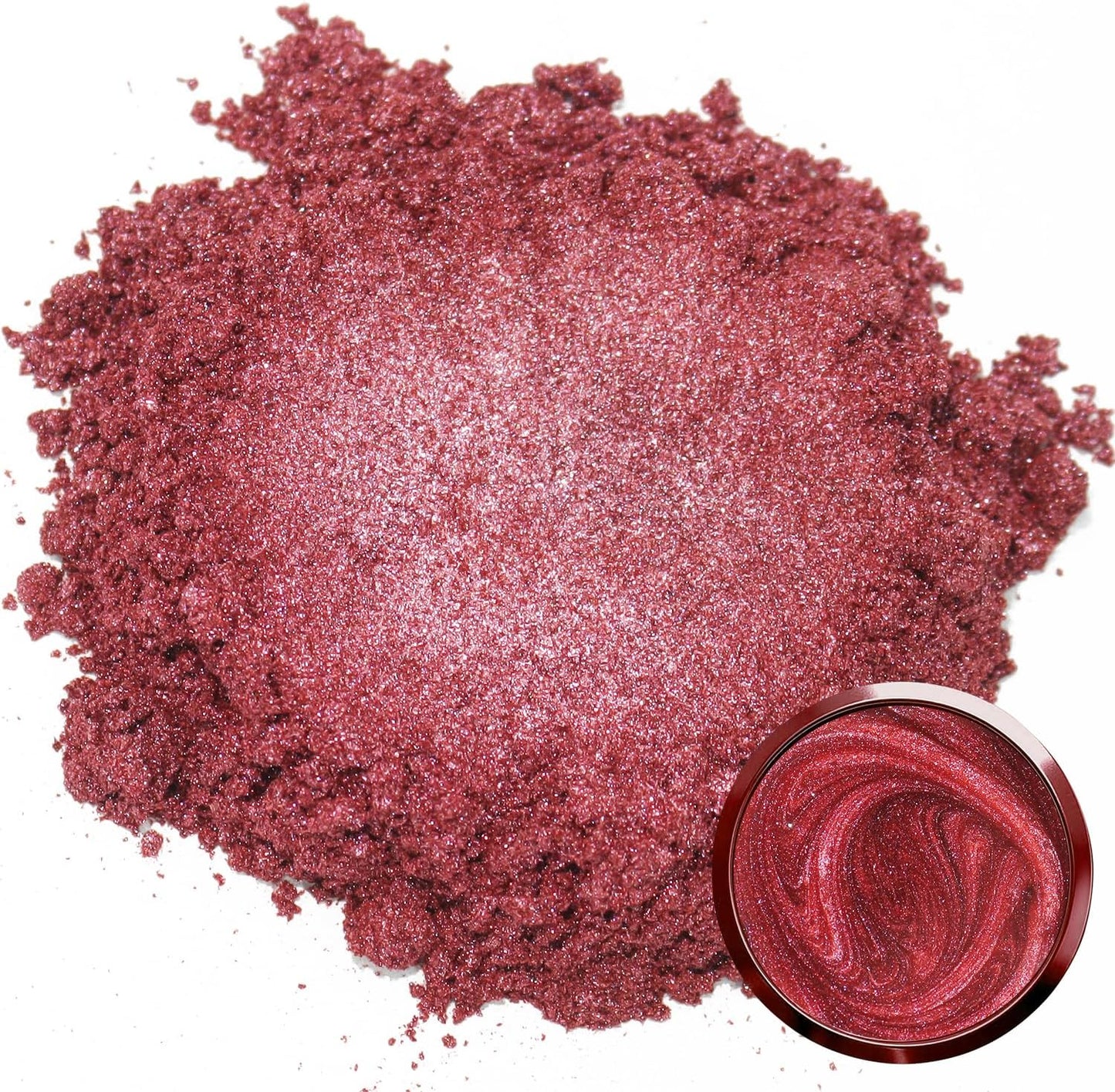Matio Rust Red Mica Powder for Epoxy Resin, 1.8oz/ 50g Pearlescent Effect Mica Powder Natural Color Pigment for Soap Making, Bath Bomb, Candle Dye, Resin Craft, Paint, Nails Art, Jewelry,Slime Pigment