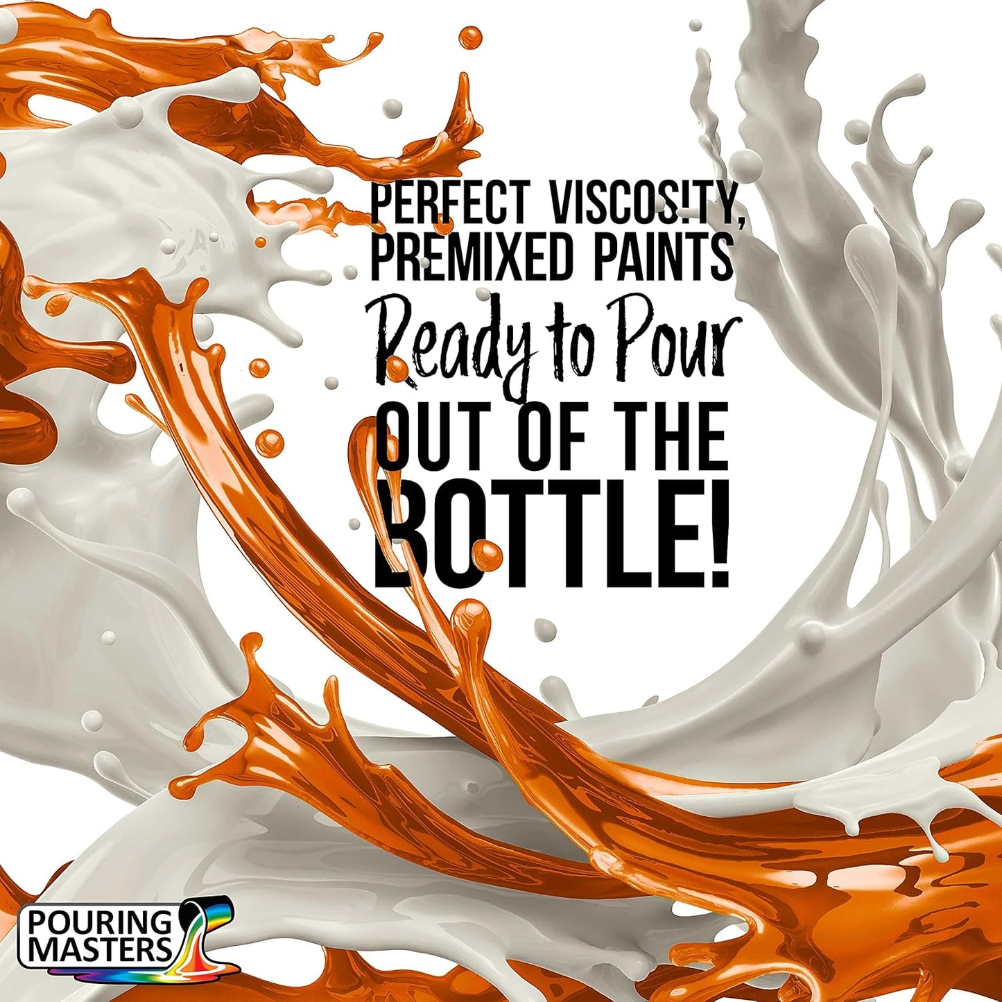 Pouring Masters Blaze Red/Gold Iridescent Special Effects Acrylic Pouring Paint - Premium 64-Ounce Pre-Mixed Fluid Acrylic Paint - Fluid Art Supplies for Canvas, Wood, Paper, Tile & Rocks