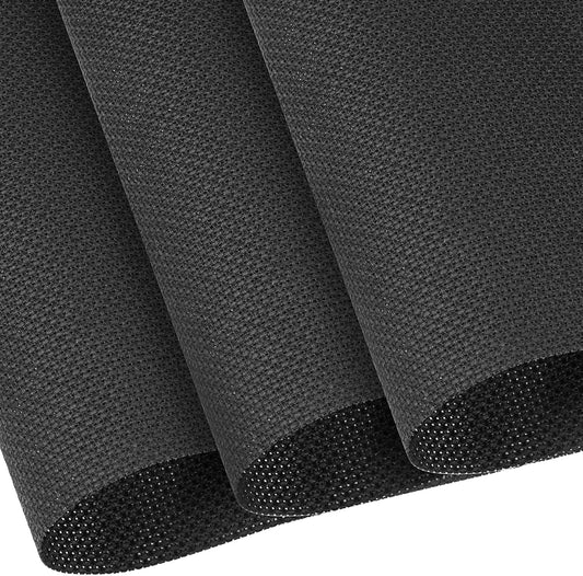 Cross Stitch Fabric 14 Count Aida Cloth 28 x 19 Inch Large Size Classic Reserve Cross Stitch Supplies Embroidery Fabric for Home DIY Craft Decoration Handmade, Black