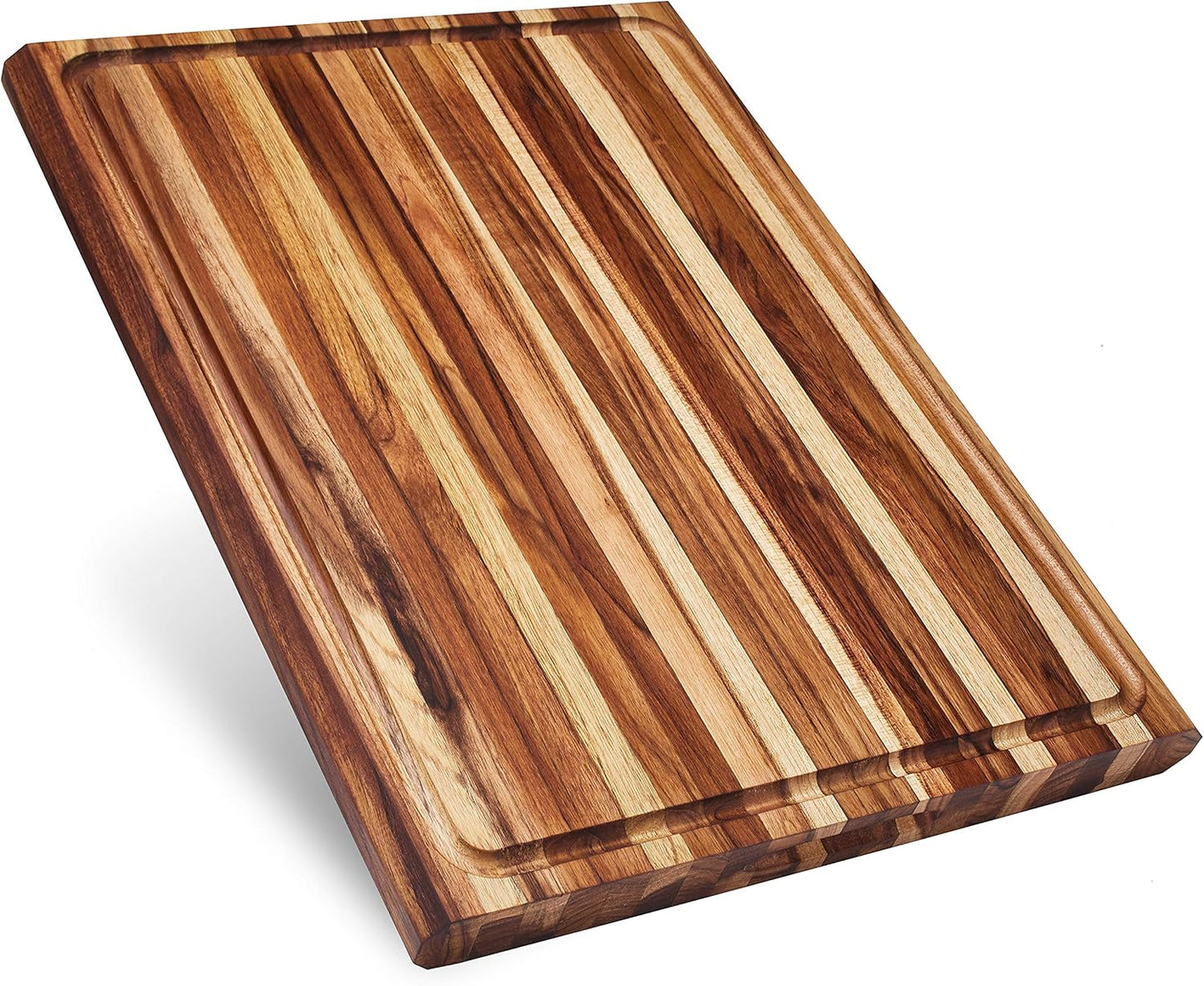 Sonder Los Angeles, XXL Thick Edge Grain Teak Wood Cutting Board for Kitchen with Juice Groove, 23x17x1.5 Charcuterie Wooden Board in Large (Gift Box Included)