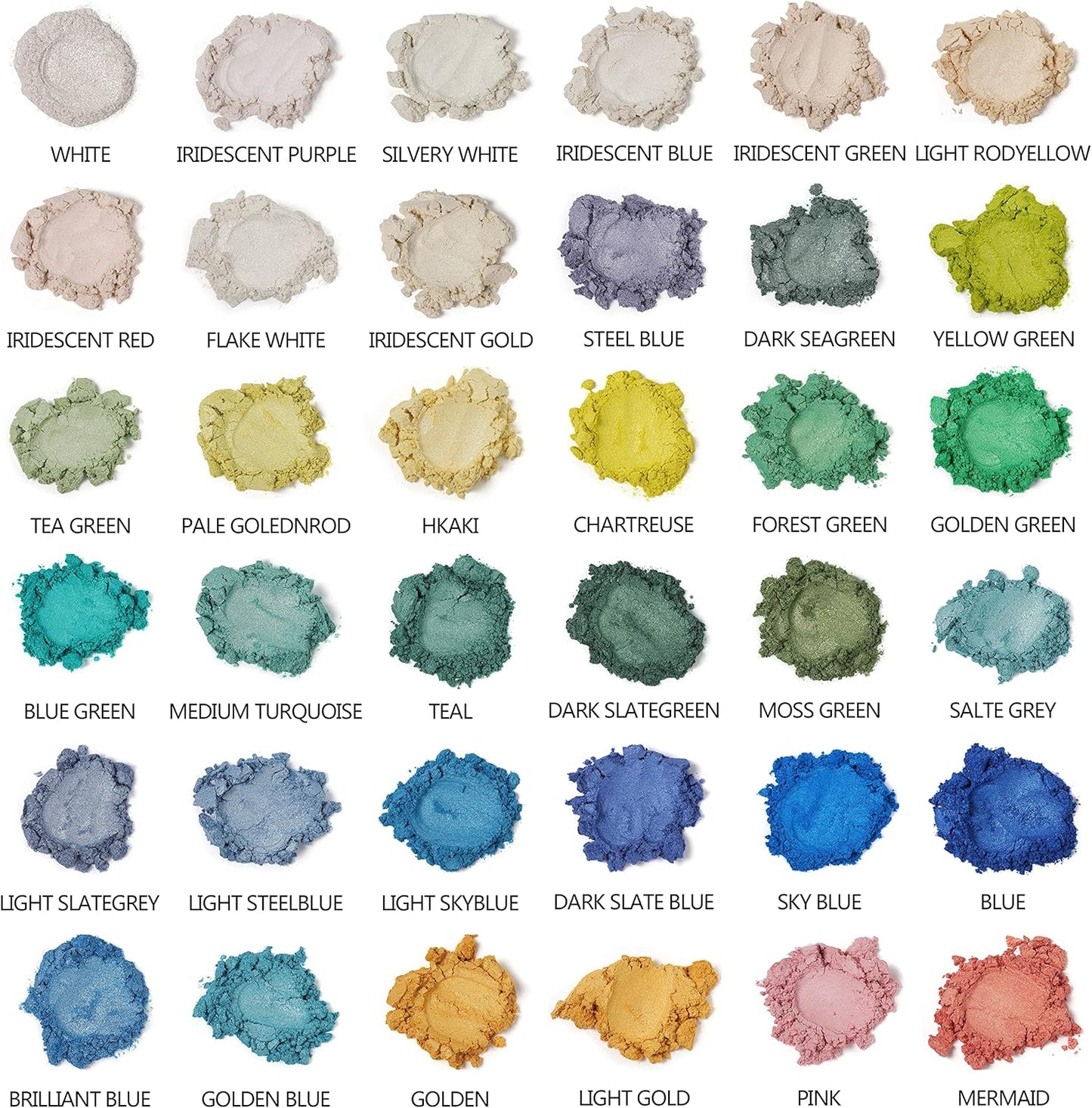 Mica Powder for Epoxy Resin, 72 Colors, 0.35 oz(10g) Bottles Mica Glitter, Mica Pigment for Lip Gloss, Soap Making, Bath Bomb, Art Crafts, Resin Dye, Nails