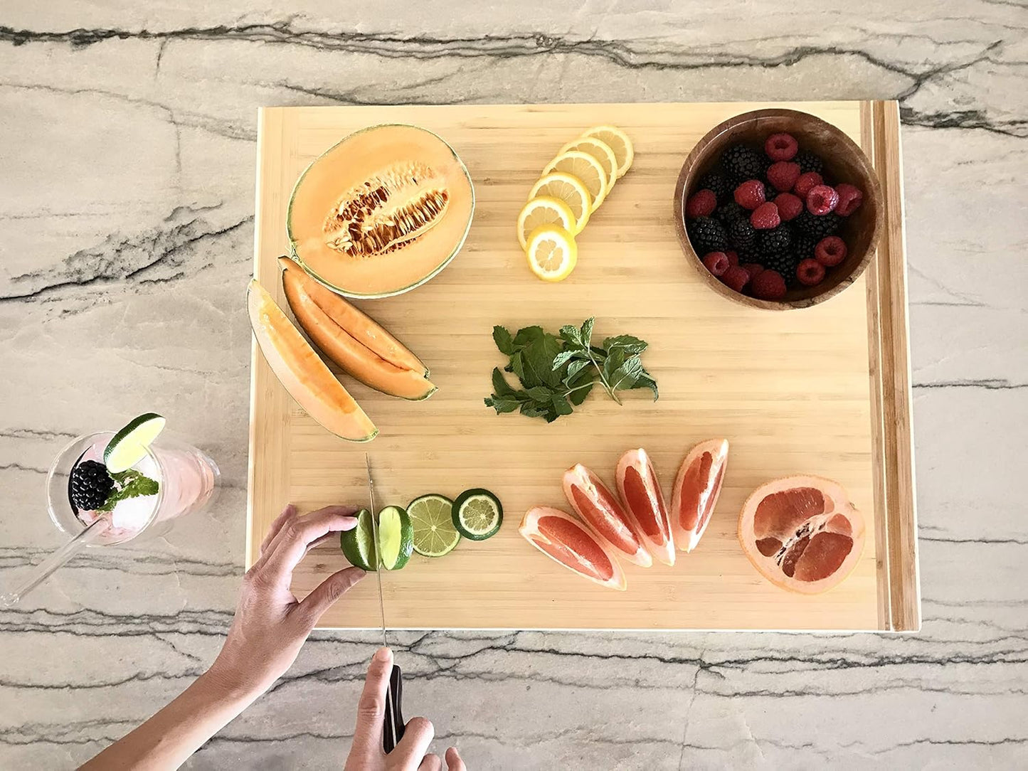 Pureboo Premium Bamboo Pull-out Cutting Board - 8 Different Sizes to Fit Most Standard Slots 17.75"W x 20"D x 3/4"H